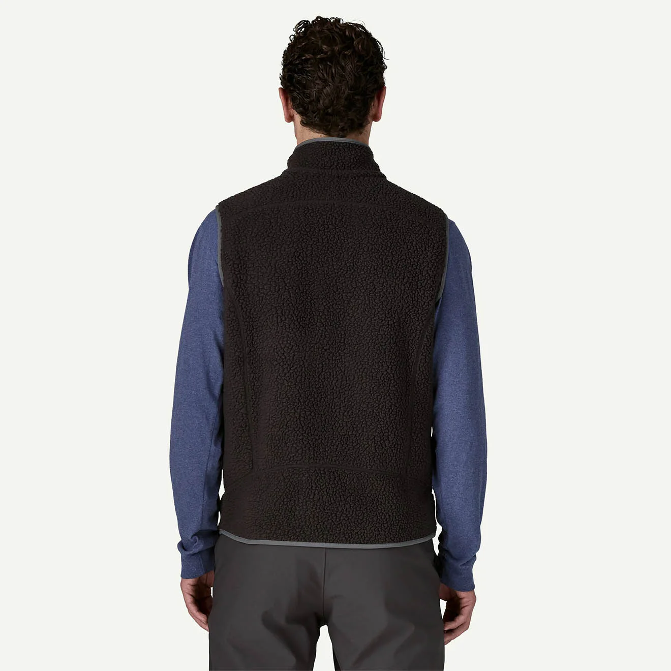 Patagonia Retro Pile Fleece Vest Black / Forge Grey - Image 3