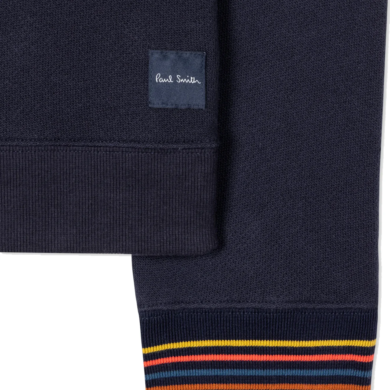 Paul Smith Artist Stripe Cuff Long-Sleeve Lounge Top Navy - Image 2