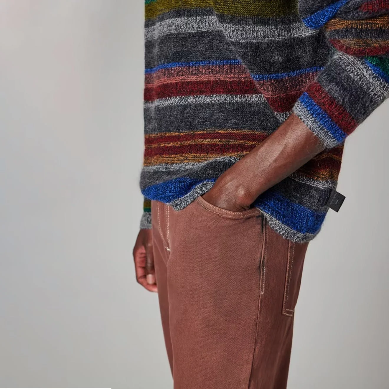 Paul Smith 'Crayon Stripe' Cotton-Mohair Sweater Multicolour - Image 3