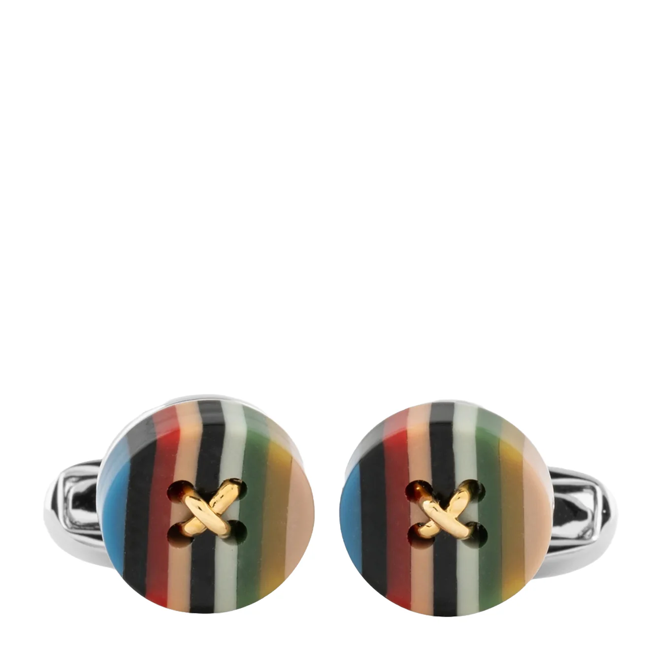 Paul Smith Cufflink Button Stripe