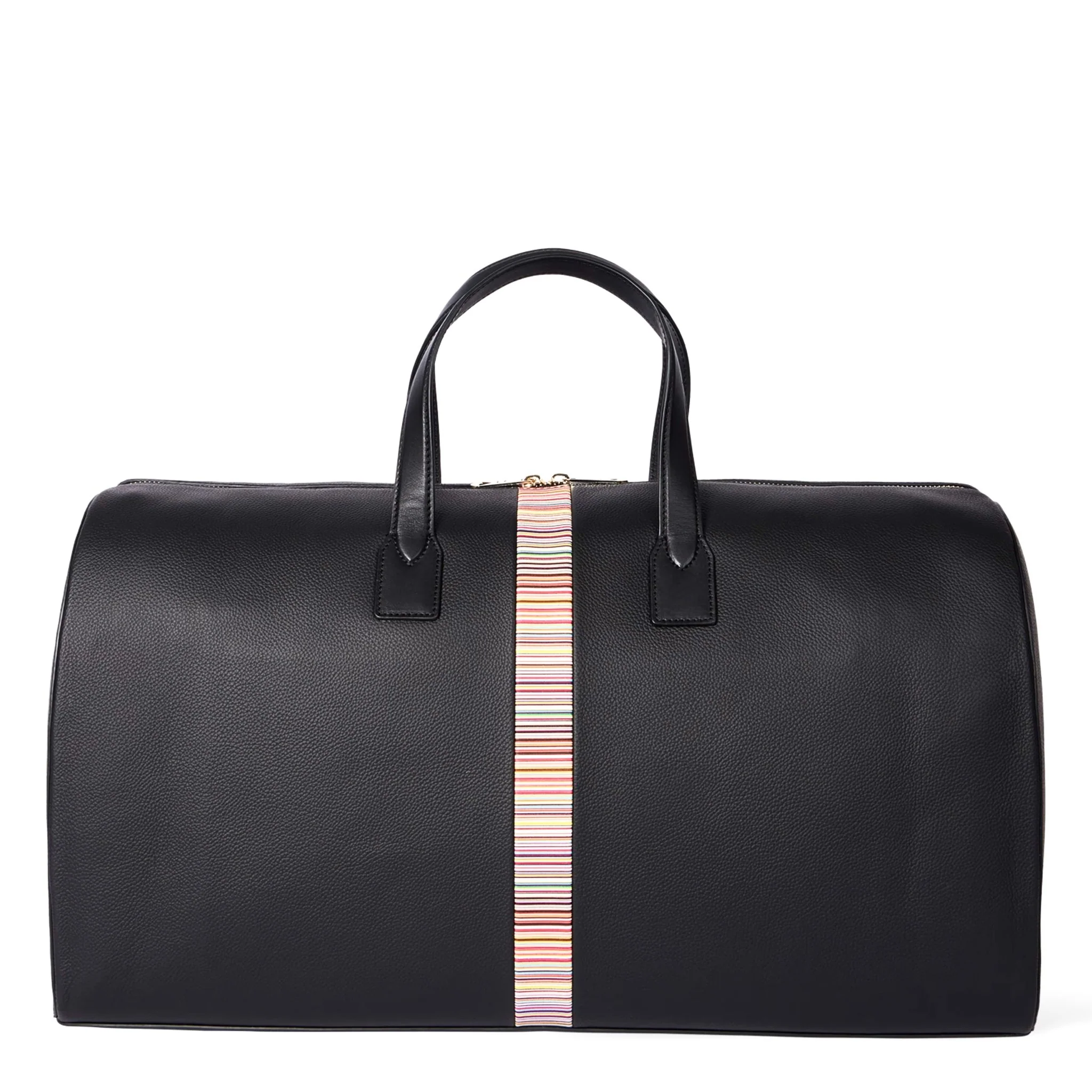 Paul Smith Leather Signature Stripe Holdall Black