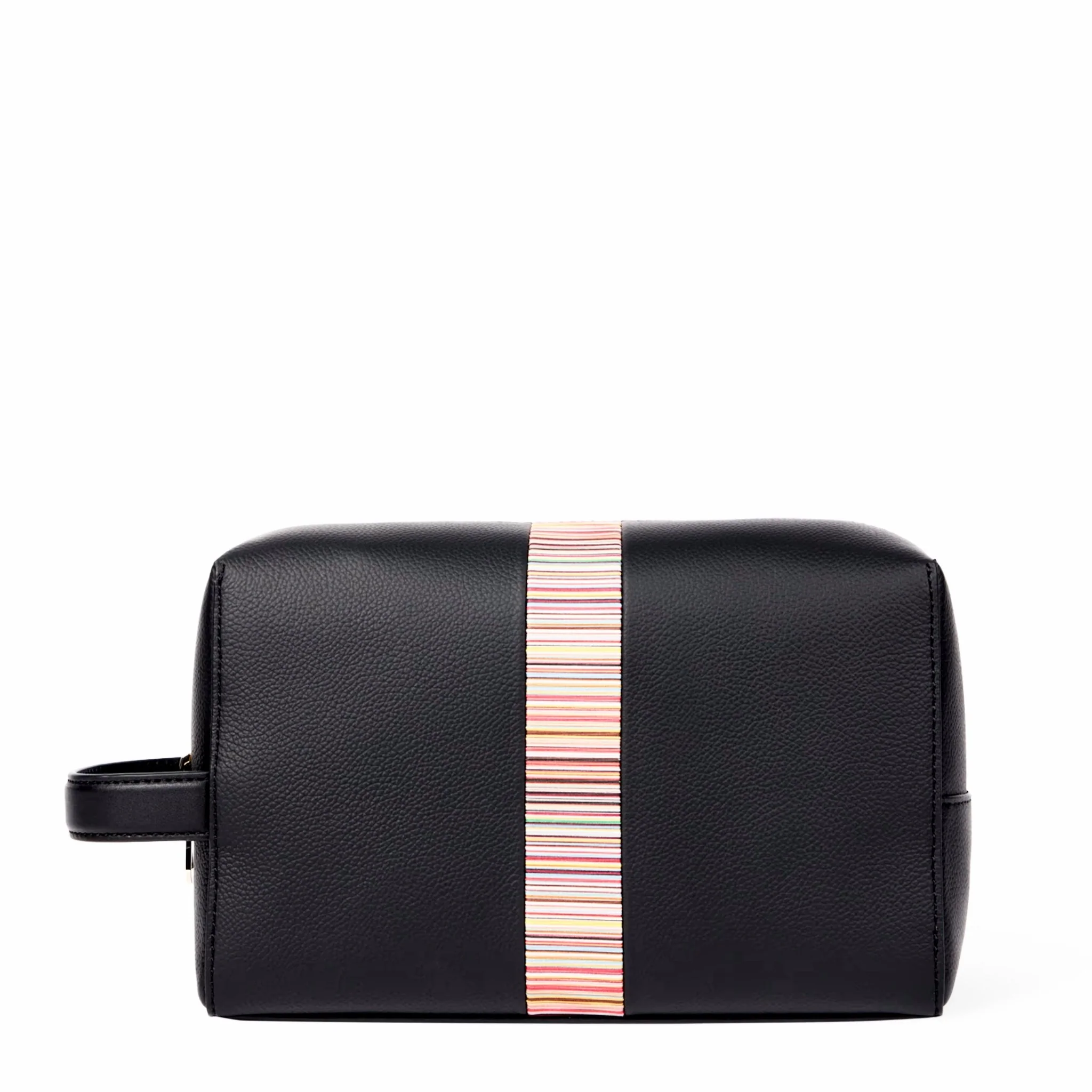 Paul Smith Leather Signature Stripe Wash Bag Black