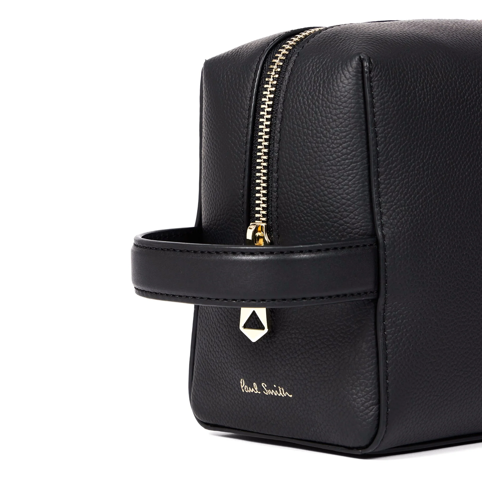 Paul Smith Leather Signature Stripe Wash Bag Black - Image 3