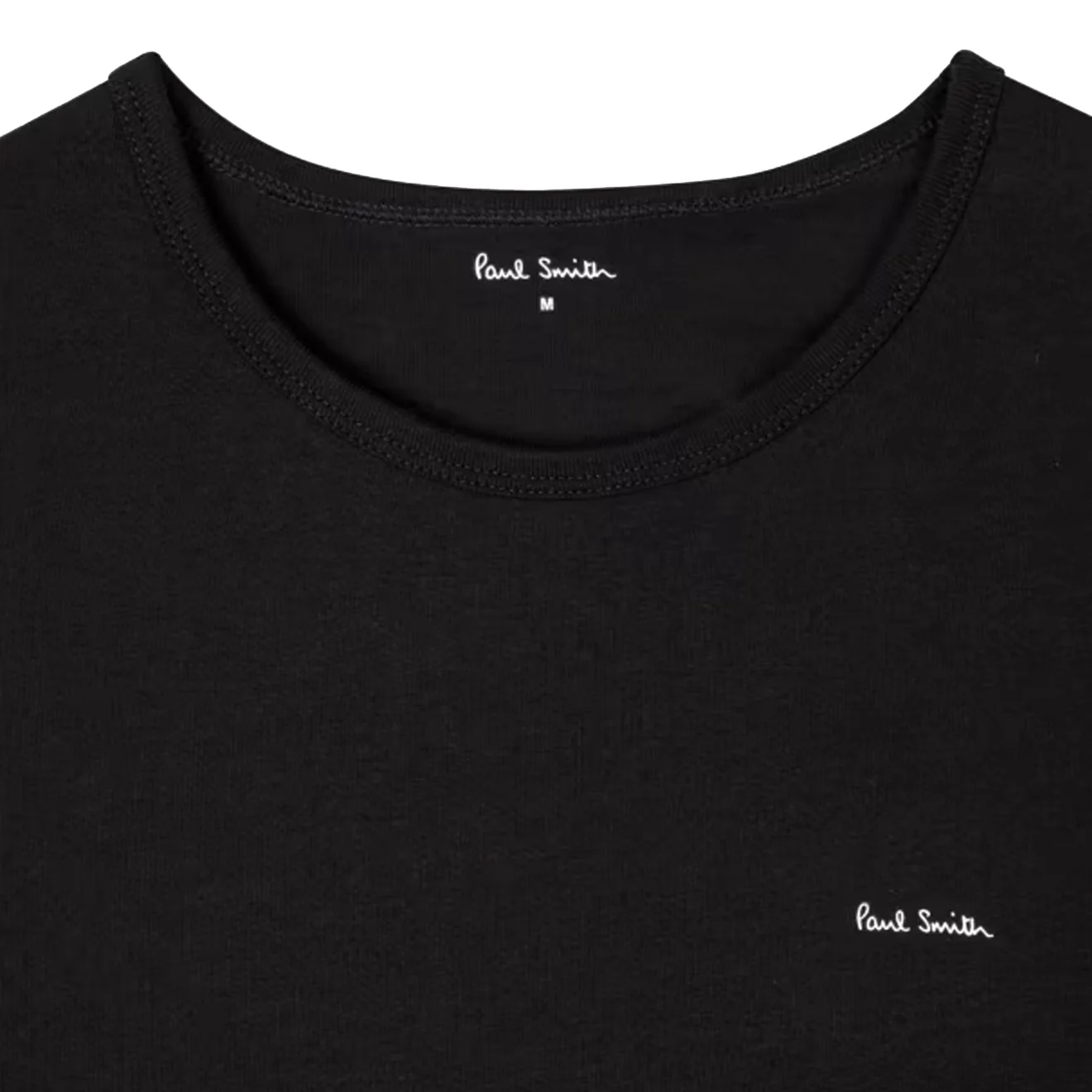 Paul Smith Logo Organic Cotton Lounge T-Shirts Three Pack Black - Image 3