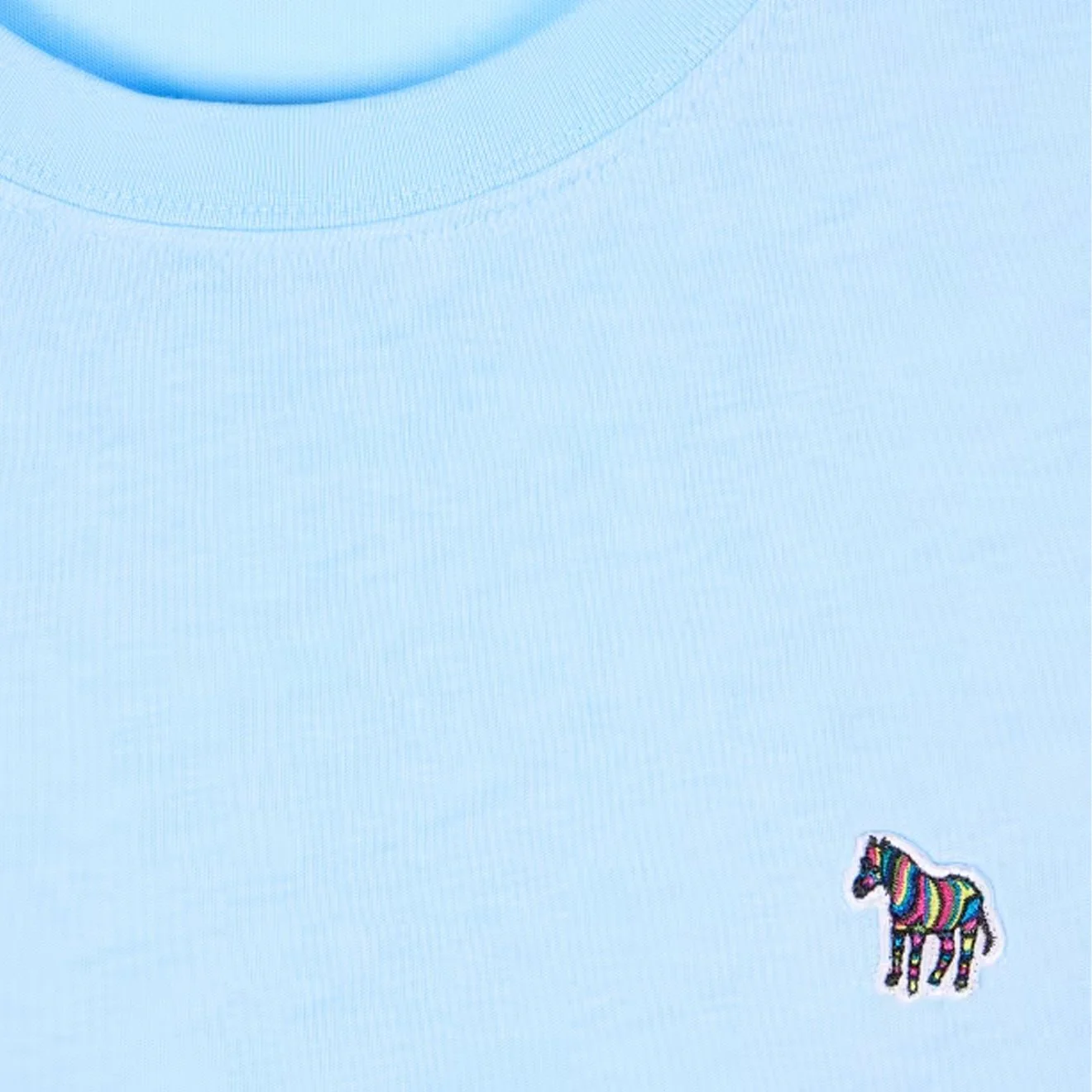 Paul Smith Organic Cotton Zebra Logo T-Shirt Pale Blue - Image 2