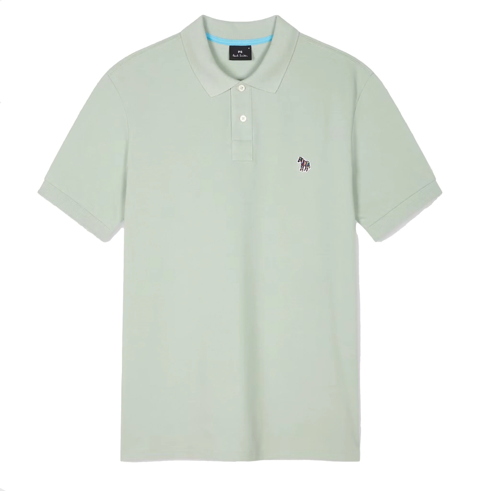 Paul Smith Organic Cotton Zebra Polo Shirt Sage Green