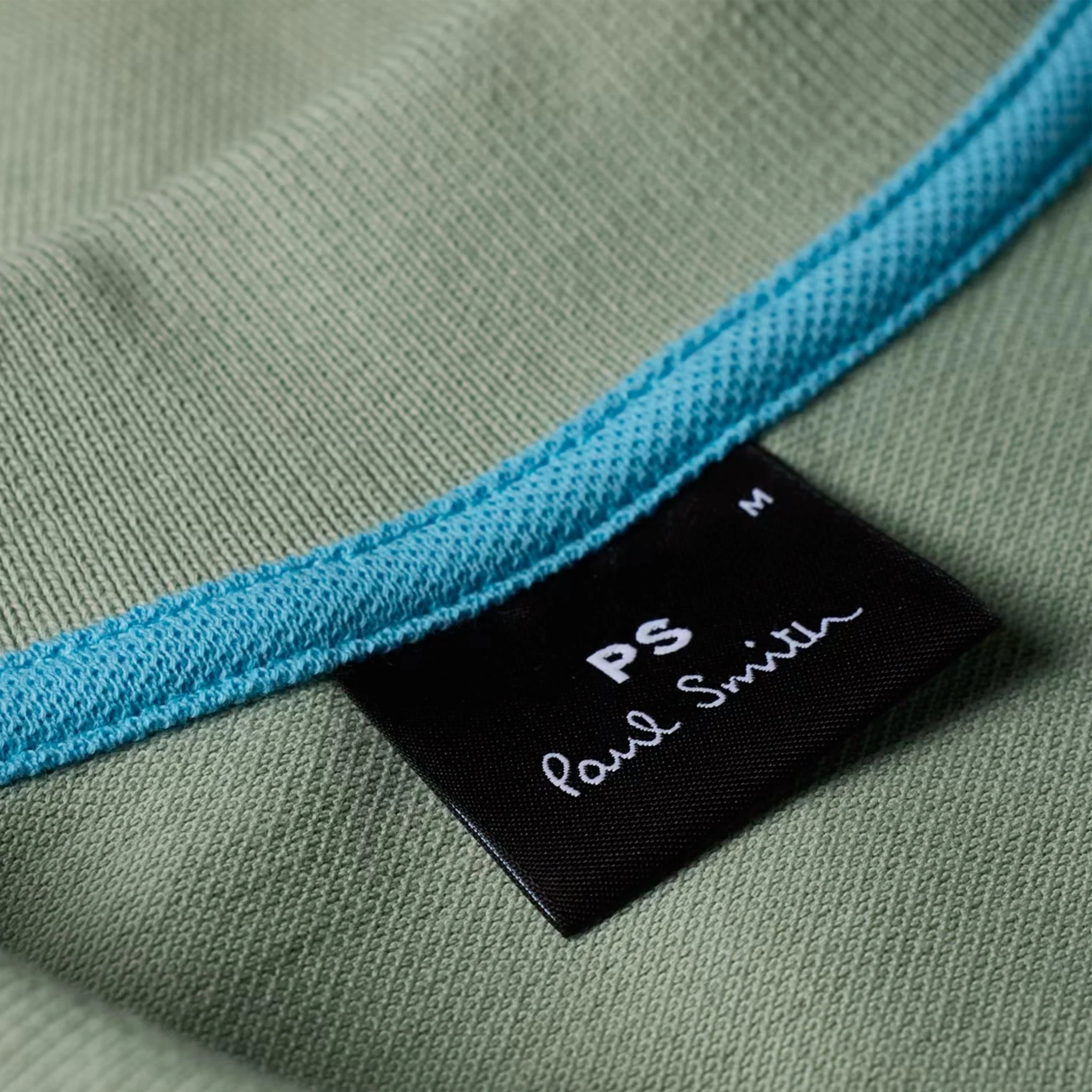 Paul Smith Organic Cotton Zebra Polo Shirt Sage Green - Image 4