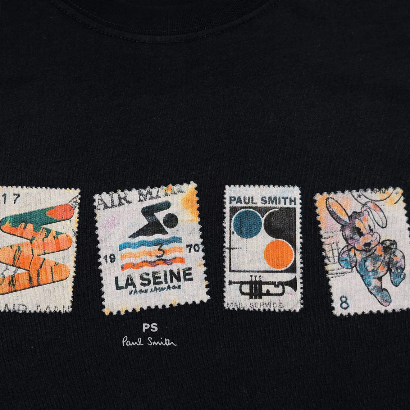 Paul Smith Regular Fit T Shirt Stamps Black - Image 2