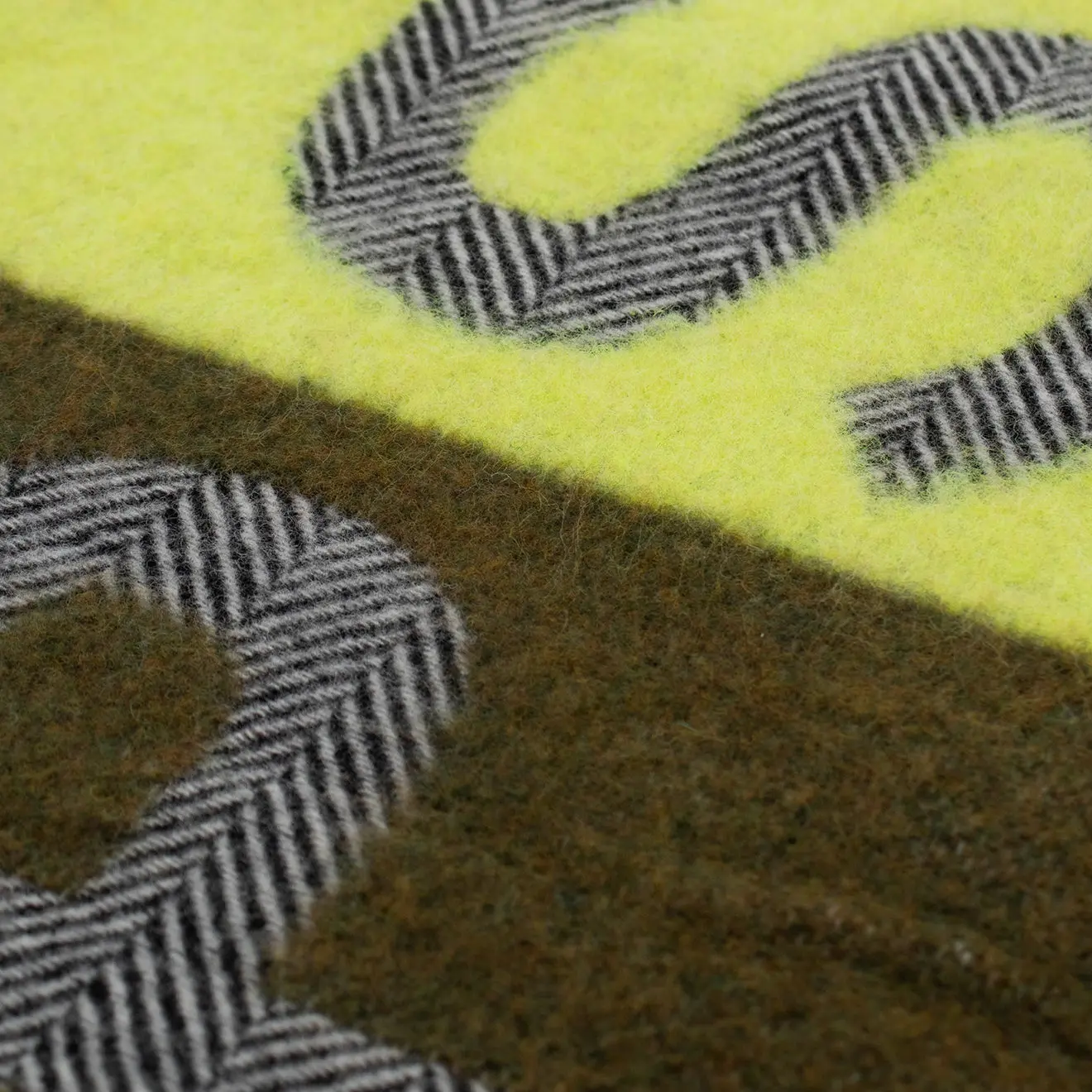 Paul Smith Scarf PS Crux Logo Brown / Yellow / Grey - Image 3