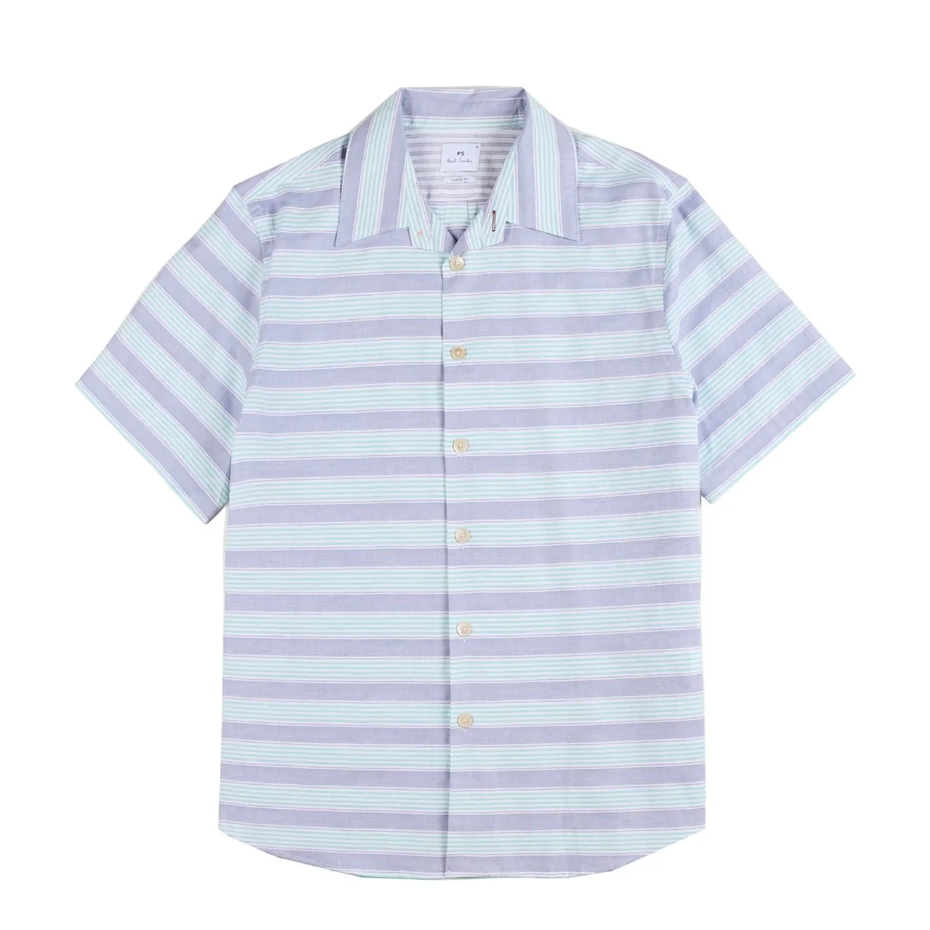 Paul Smith Short-Sleeve Shirt Striped Blue