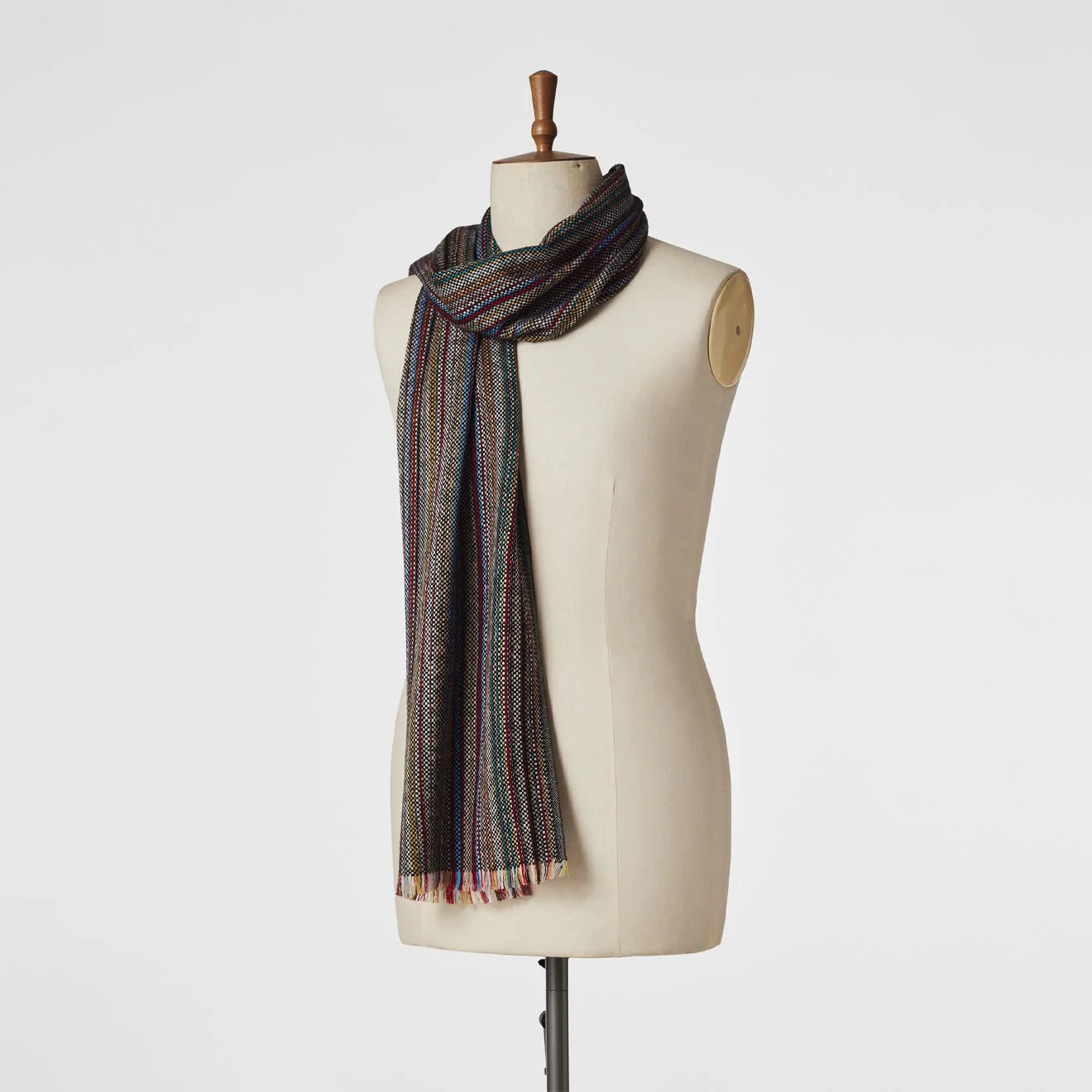 Paul Smith Signature Stripe Merino Wool Scarf Multicolour - Image 4