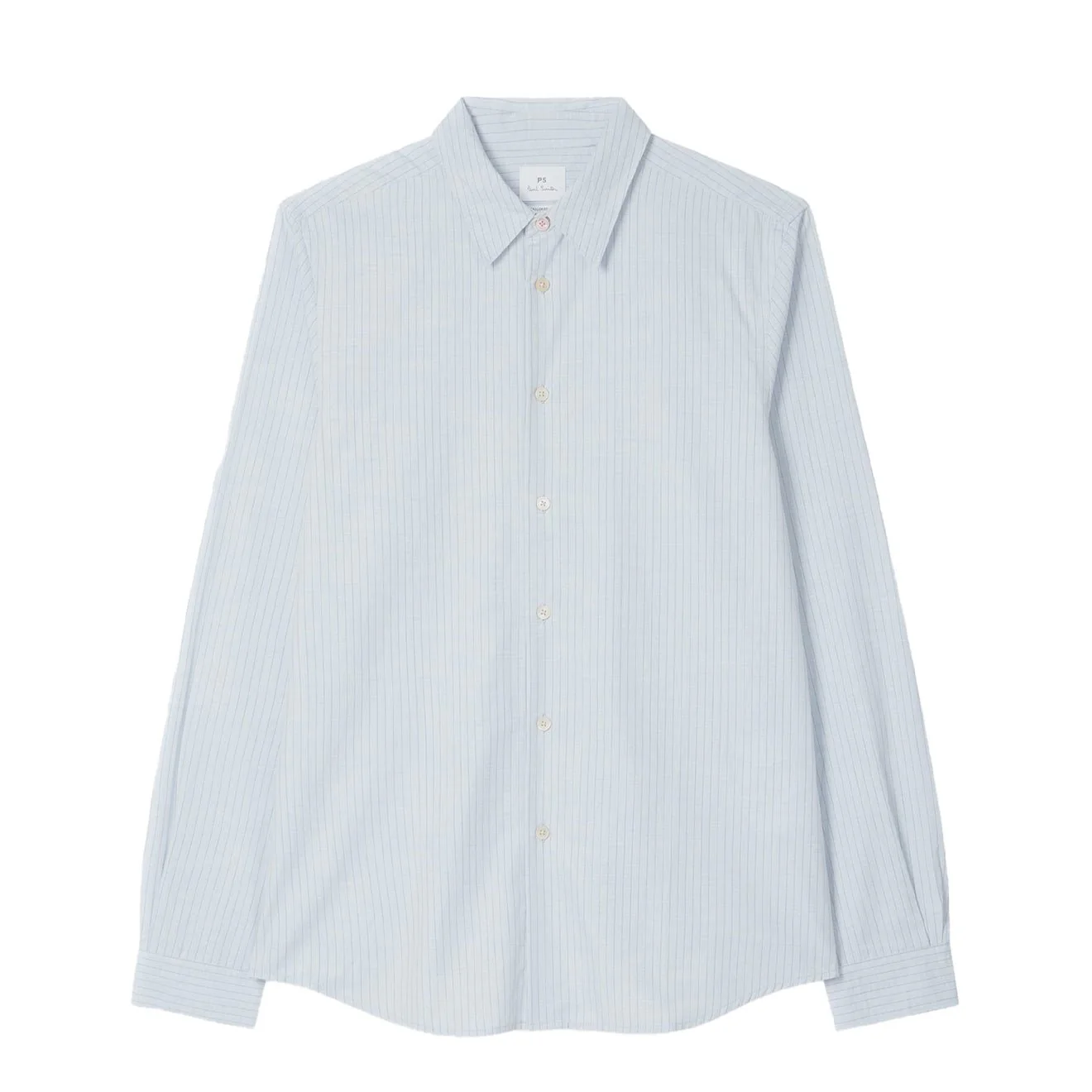 Paul Smith Tailored-Fit Melange Stripe Shirt Light Blue