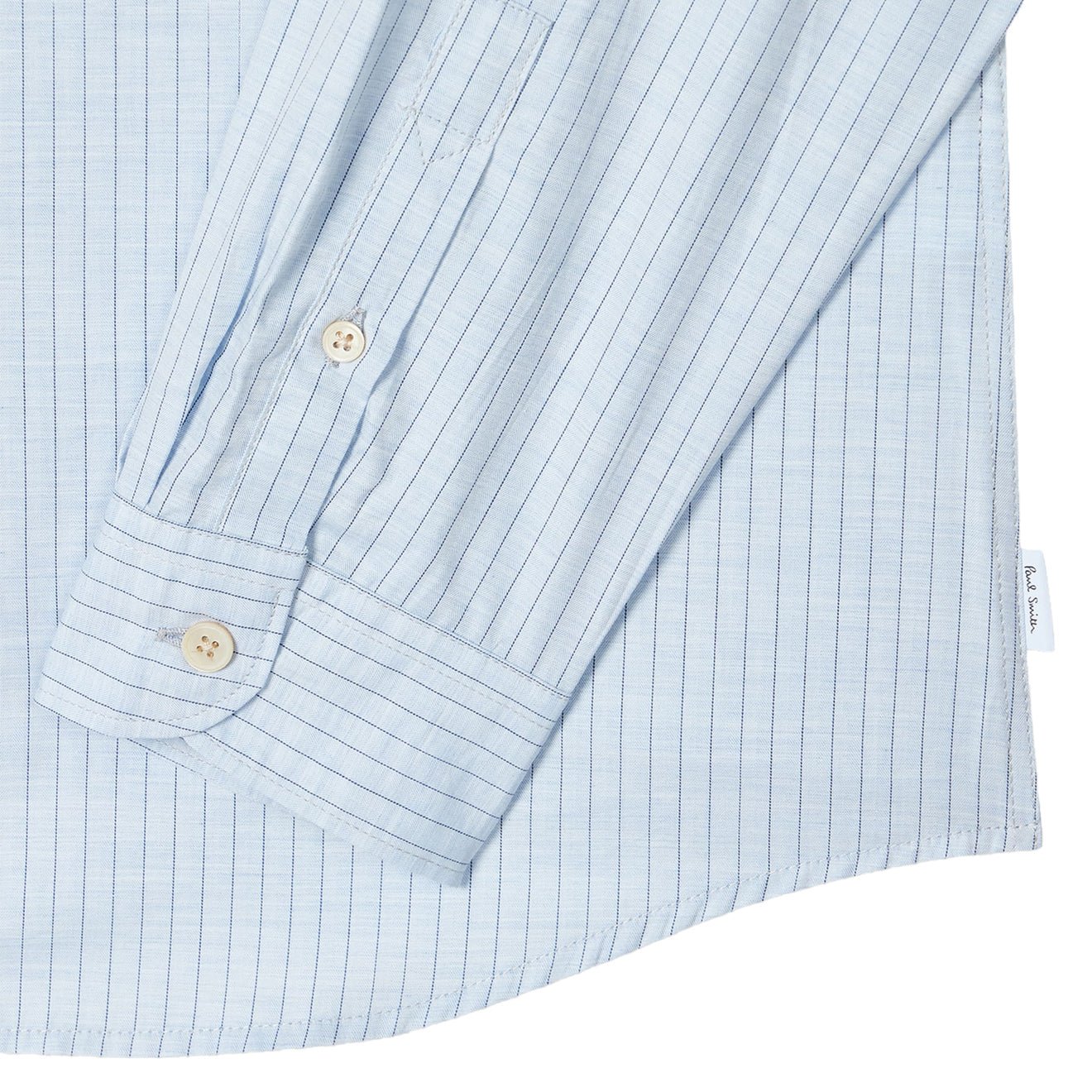 Paul Smith Tailored-Fit Melange Stripe Shirt Light Blue - Image 2