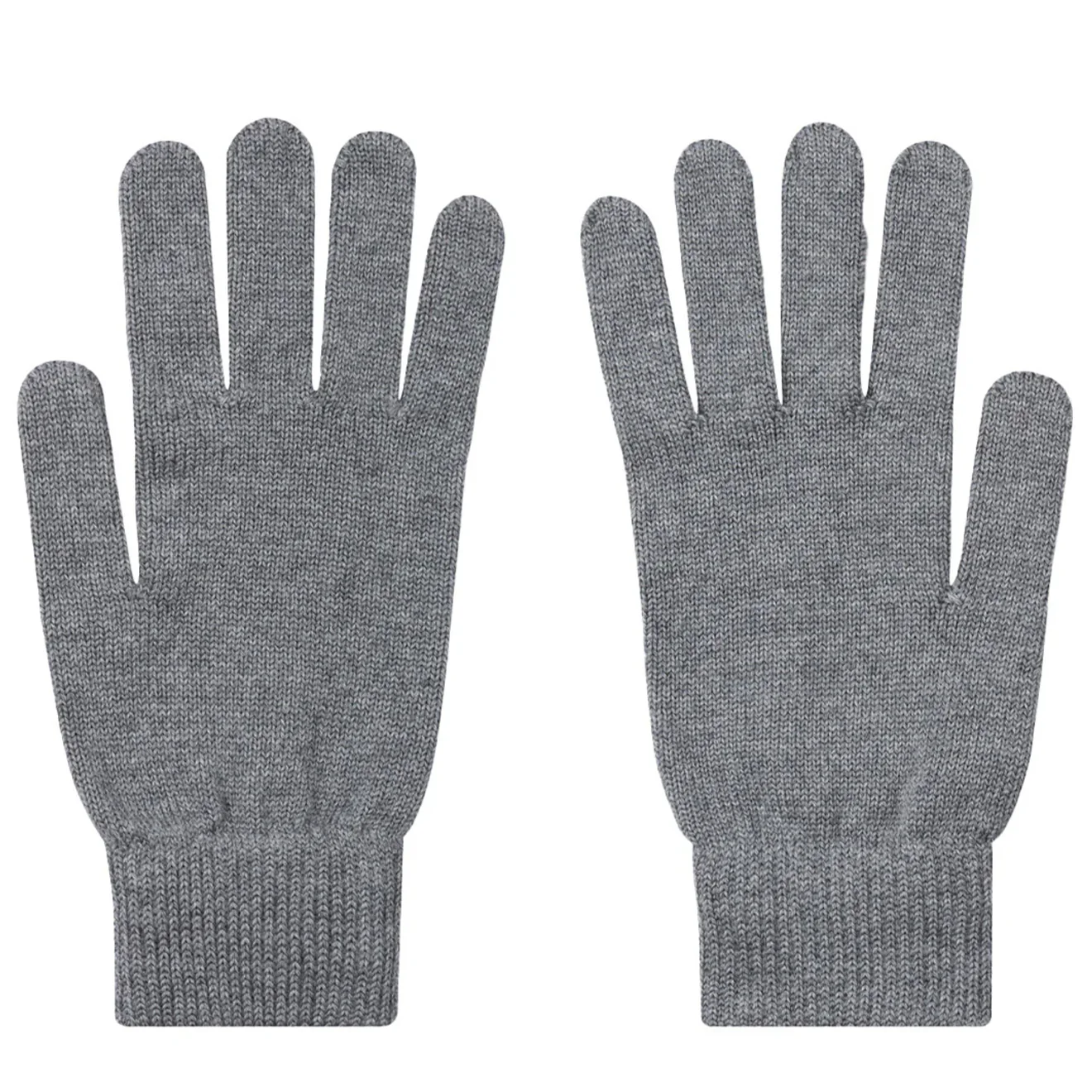 Paul Smith Zebra Logo Wool Gloves Grey - Image 2