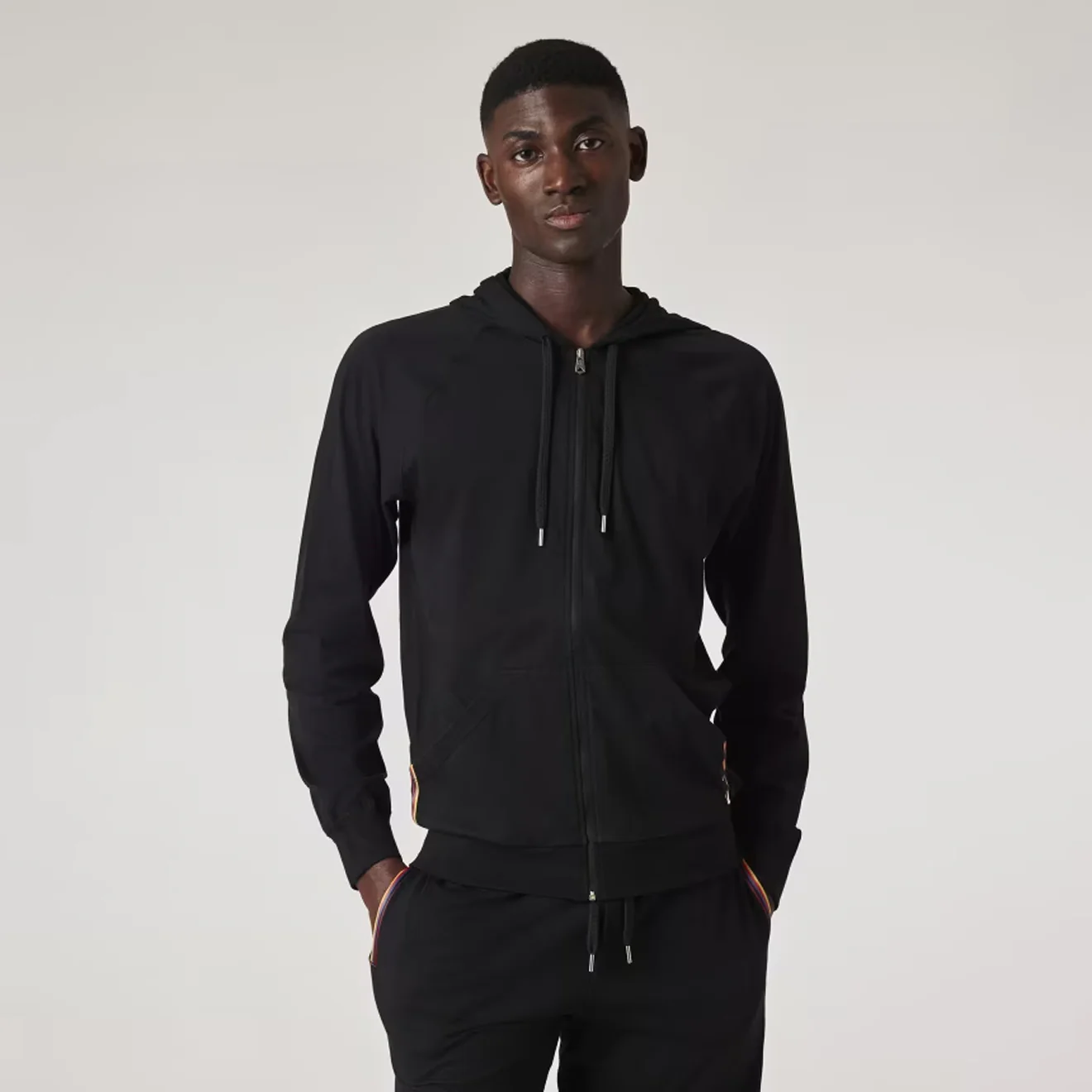 Paul Smith Zip Lounge Hoodie Inky Blue - Image 4