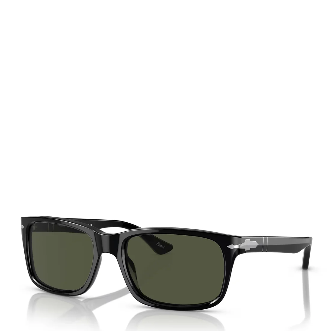 Persol 0PO3048S 900058 58 Sunglasses Black / Green Polarized - Image 2