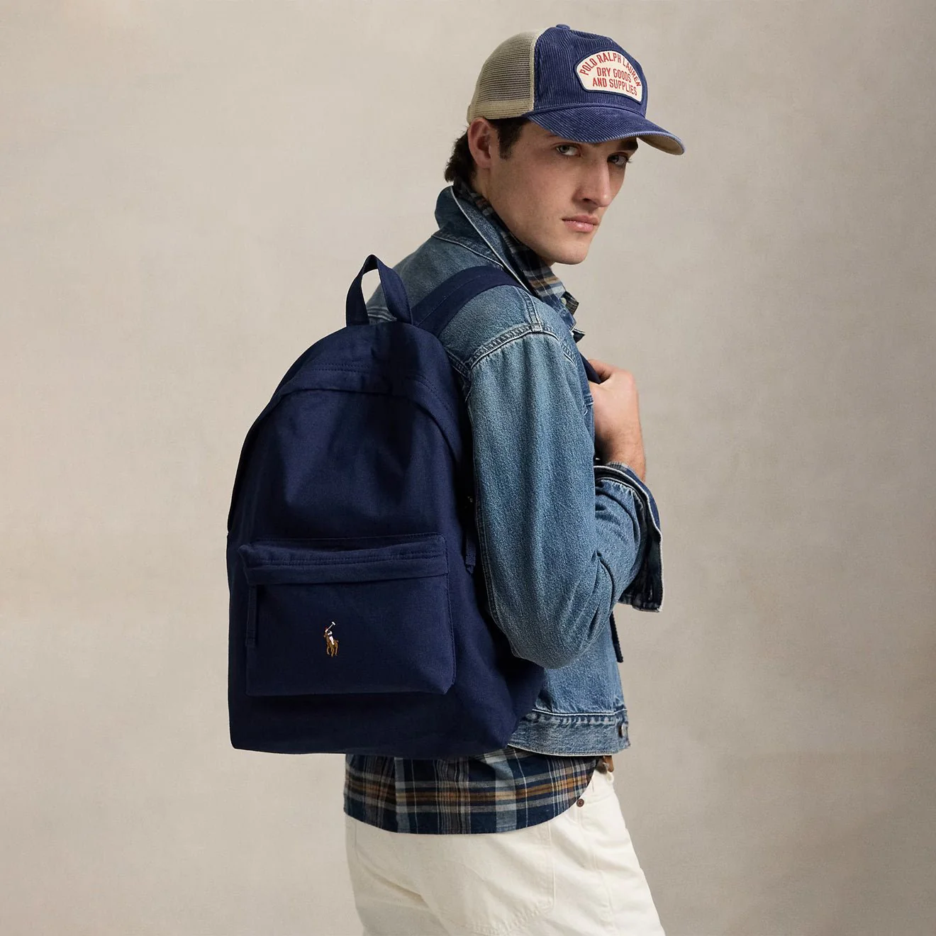 Polo Ralph Lauren Canvas Backpack Newport Navy - Image 4