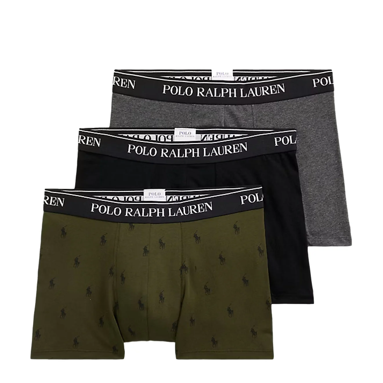 Polo Ralph Lauren Classic Trunk 3-Pack Black / Barclay Heather / Armadillo
