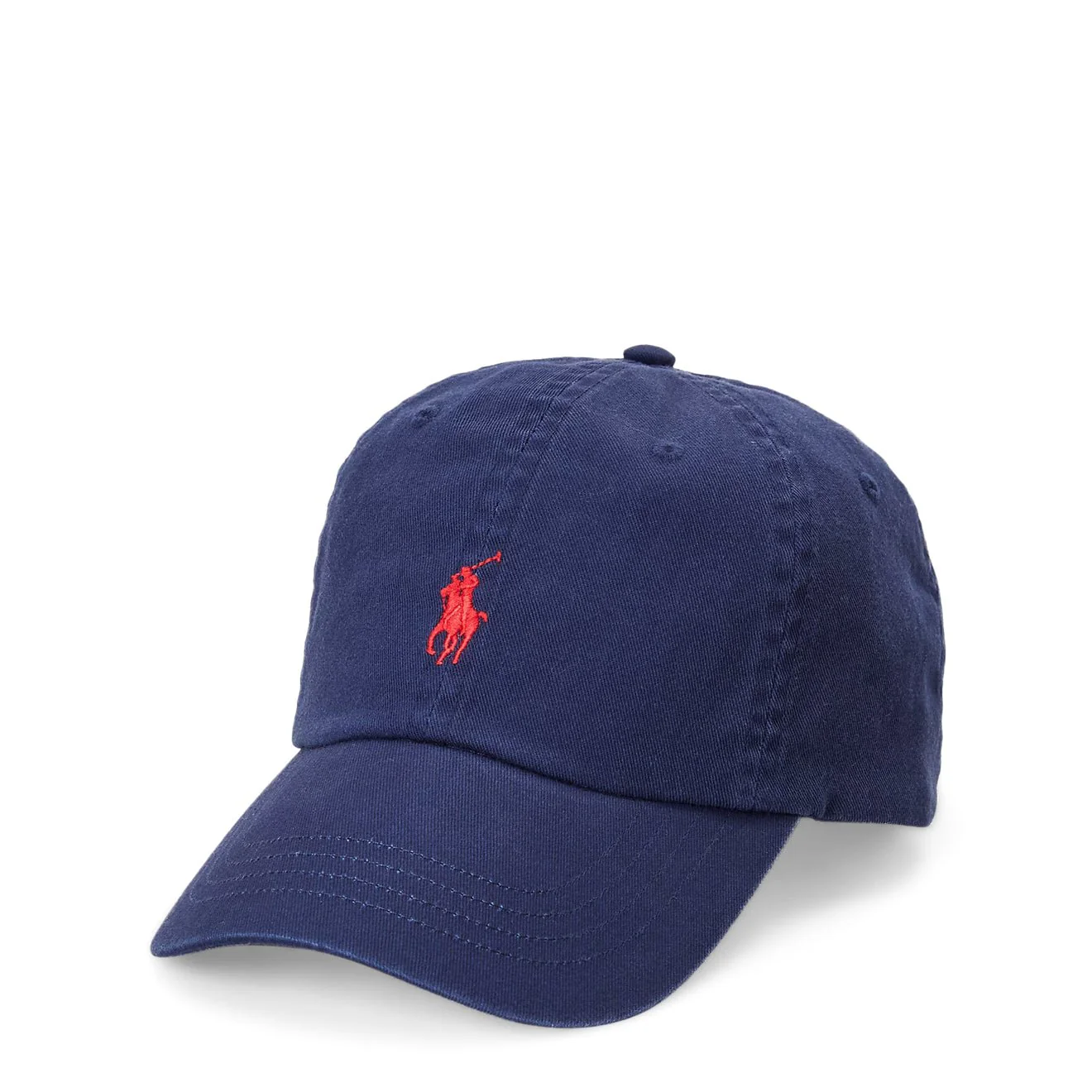 Polo Ralph Lauren Cotton Chino Baseball Cap Newport Navy/Red