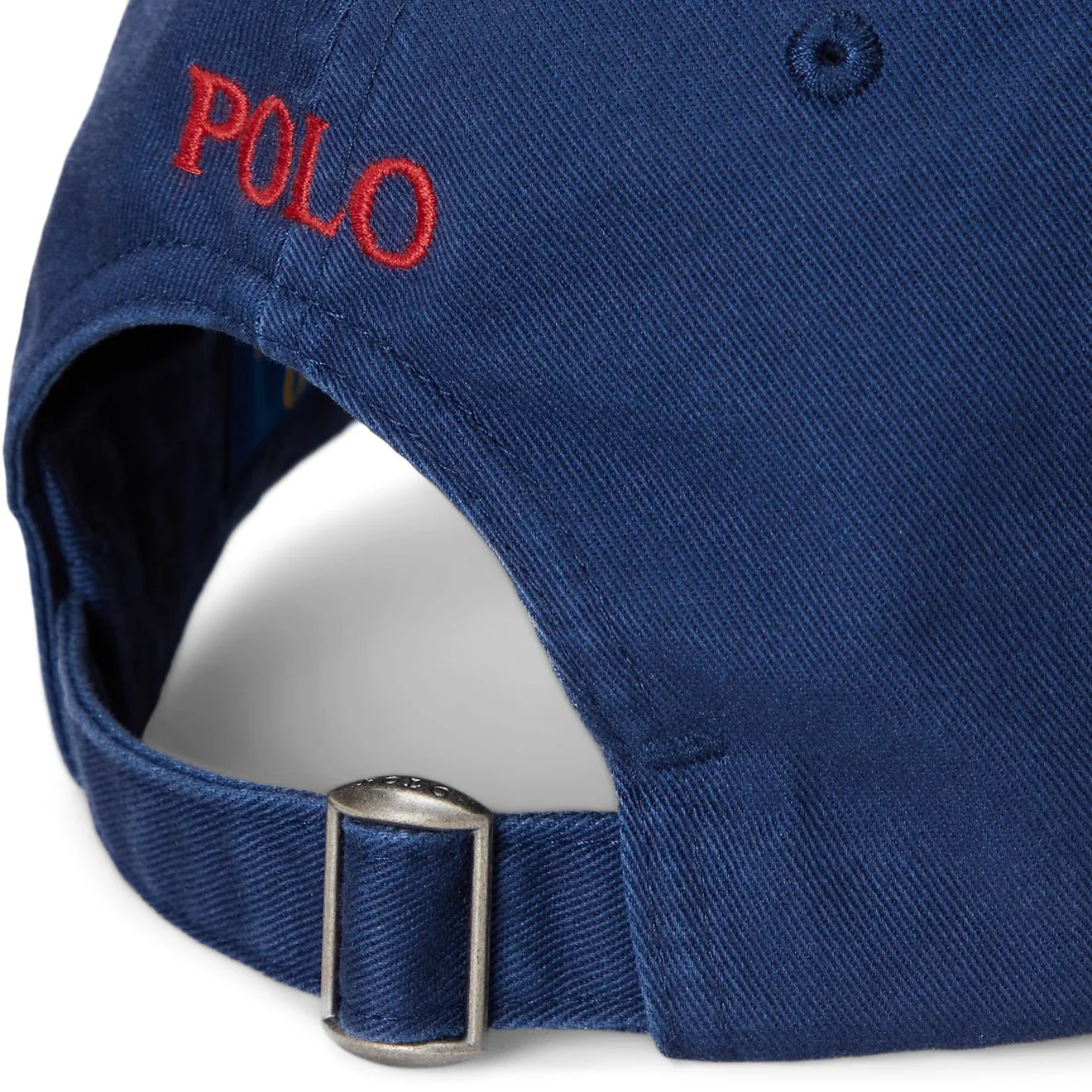 Polo Ralph Lauren Cotton Chino Baseball Cap Newport Navy/Red - Image 3