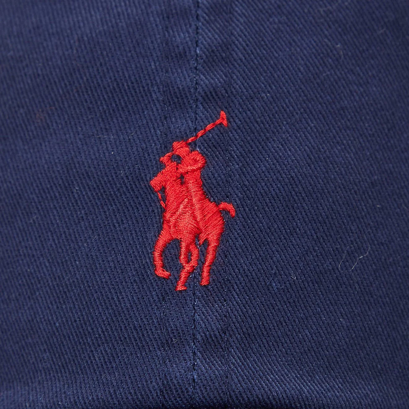 Polo Ralph Lauren Cotton Chino Baseball Cap Newport Navy/Red - Image 4