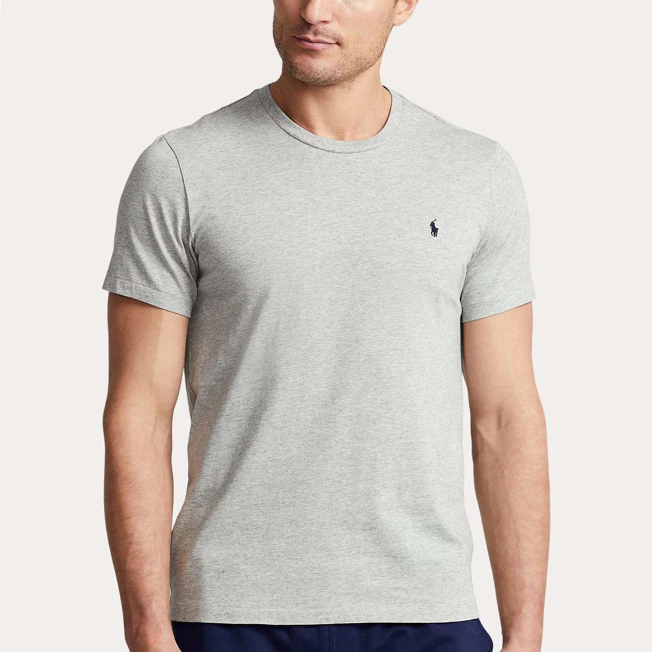 Polo Ralph Lauren Cotton Jersey Sleep Shirt Andover Heather - Image 2