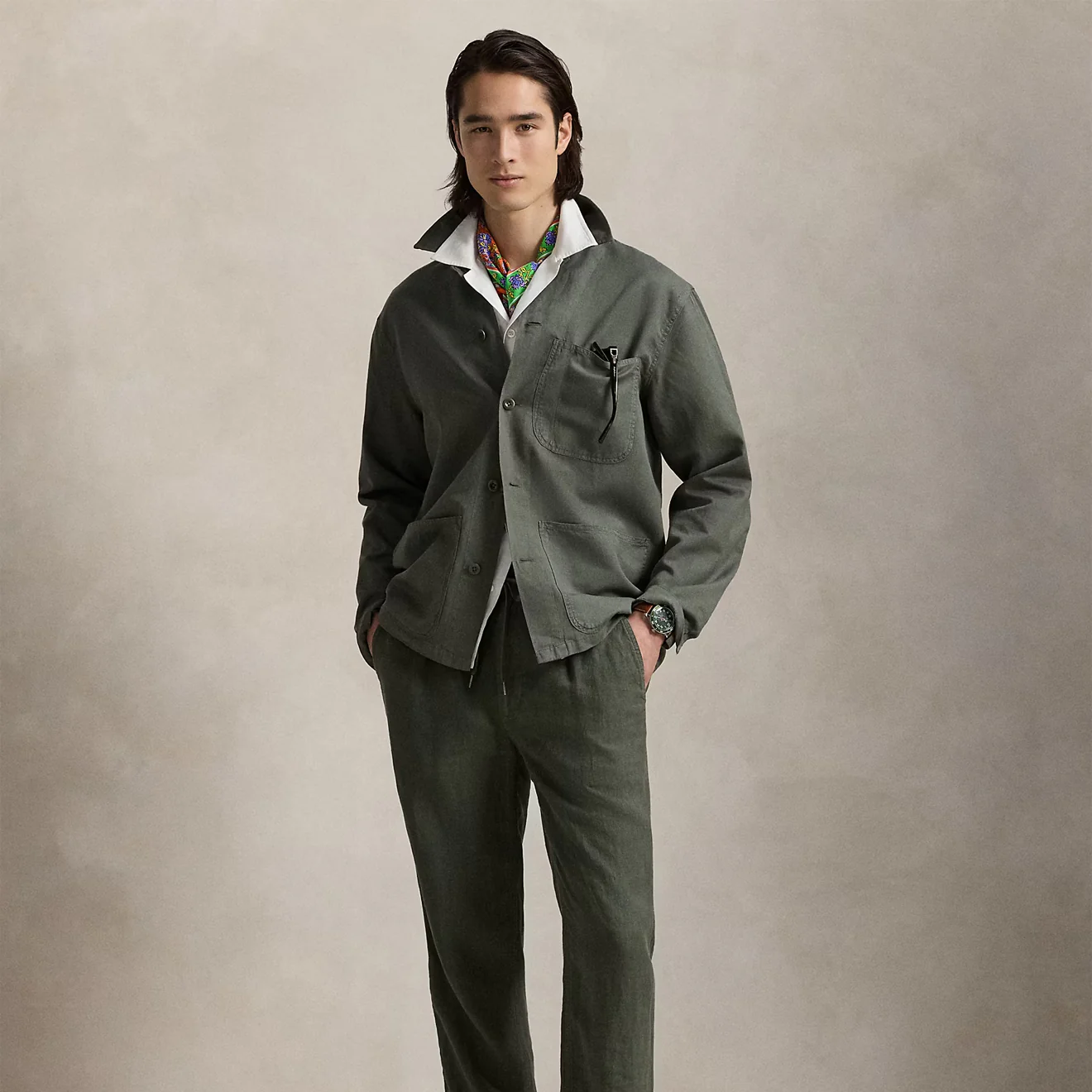 Polo Ralph Lauren Long Sleeve Sport Shirt New Olive - Image 2
