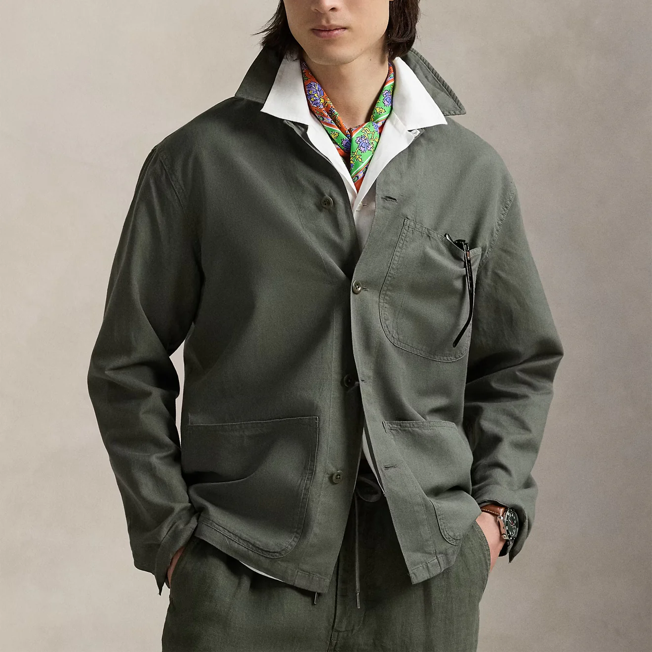 Polo Ralph Lauren Long Sleeve Sport Shirt New Olive - Image 3