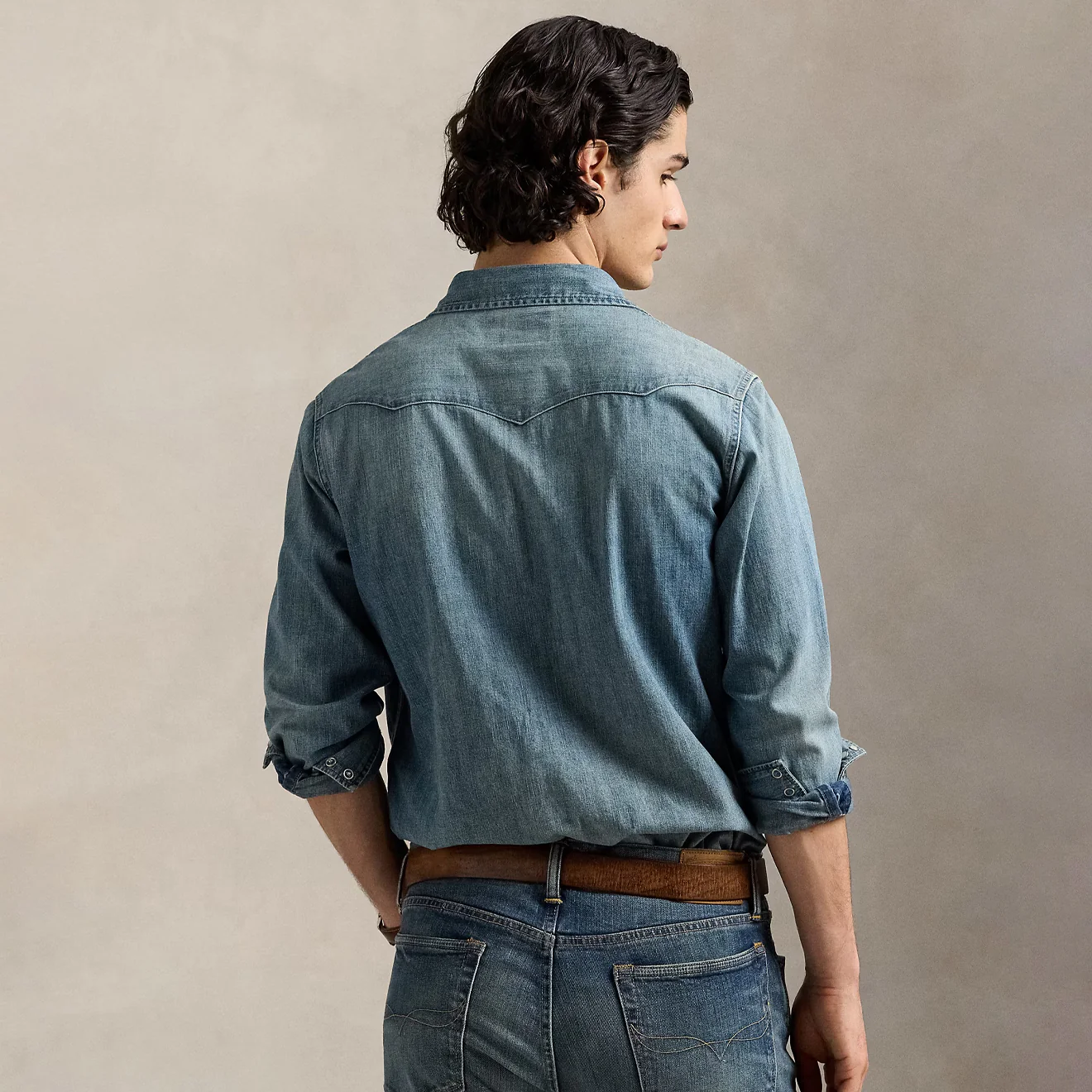 Polo Ralph Lauren Slub Denim Western Shirt RL Western - Image 3