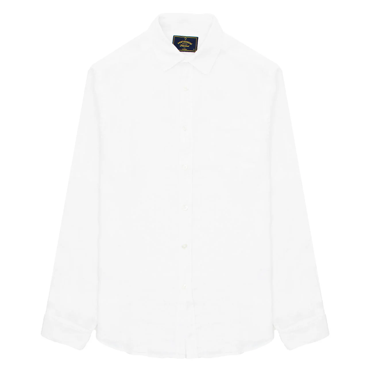 Portuguese Flannel L/S Linen Shirt White