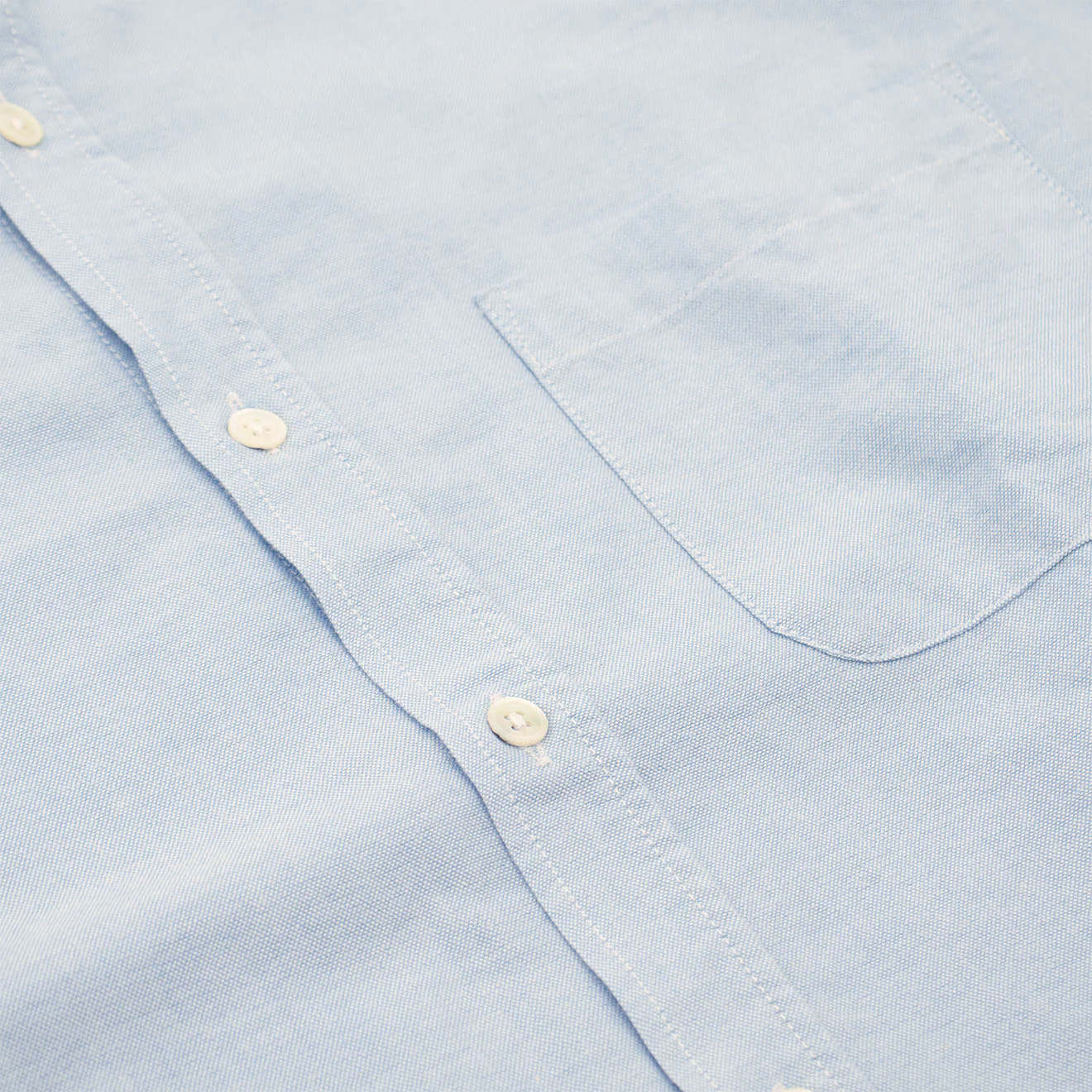 Portuguese Flannel L/S Oxford Button Down Belavista Shirt Sky - Image 2