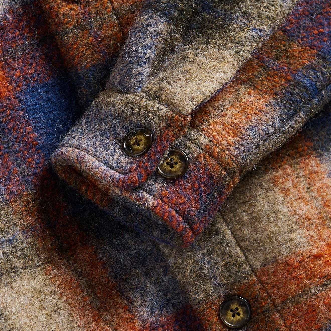 Portuguese Flannel Parker Overshirt Blue - Image 3