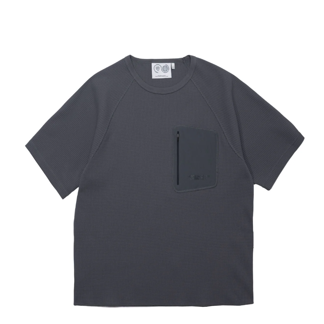 Purple Mountain Observatory Waffle SS Crew Charcoal