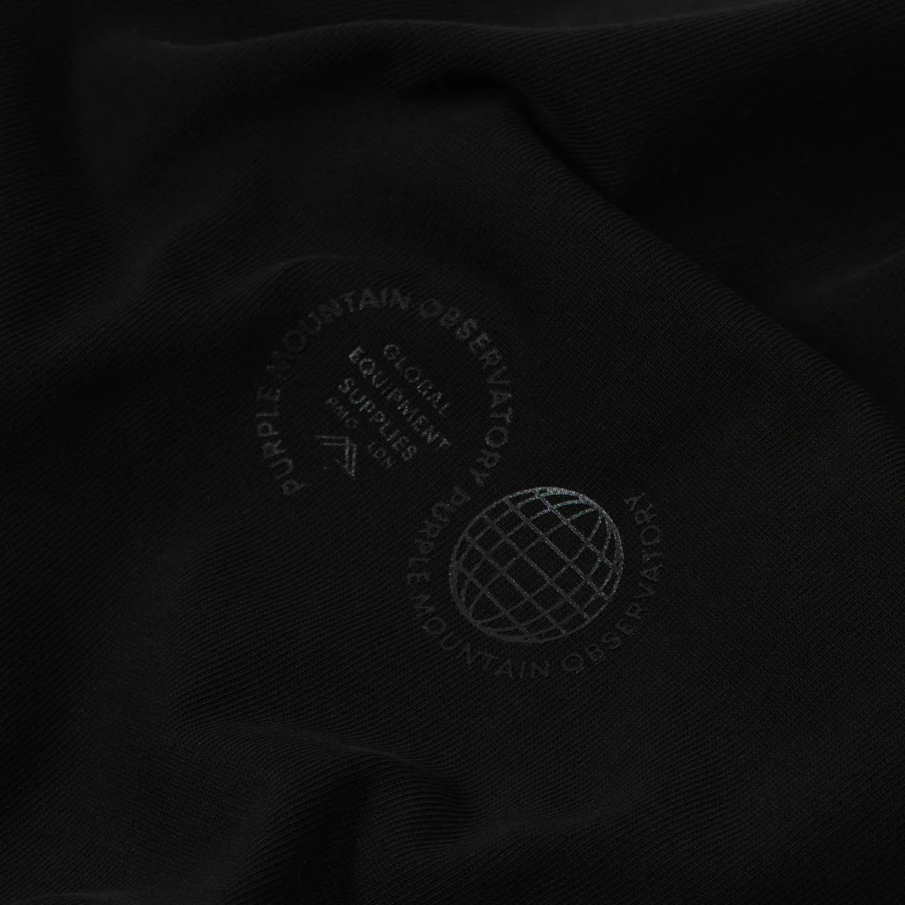 Purple Mountain Observatory Tonal Logo S/S Tee Black - Image 3
