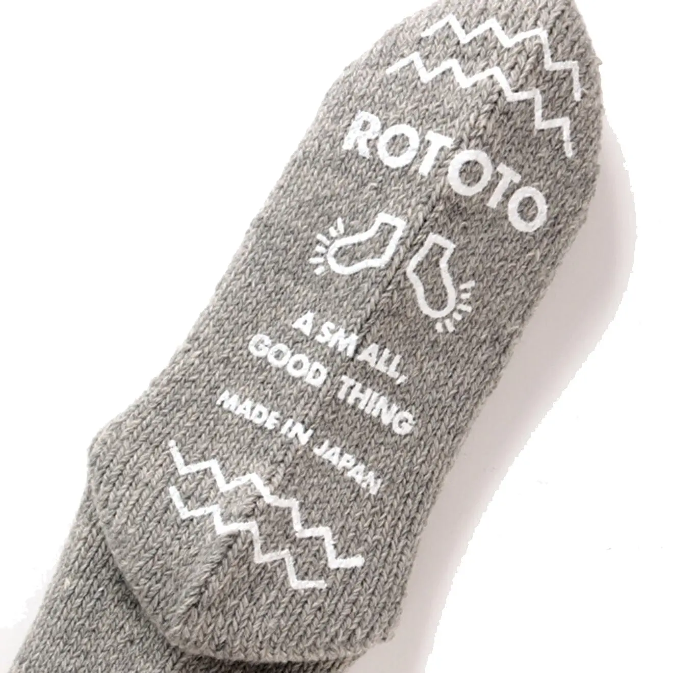 RoToTo Teasel Socks Pink / Light Gray - Image 2