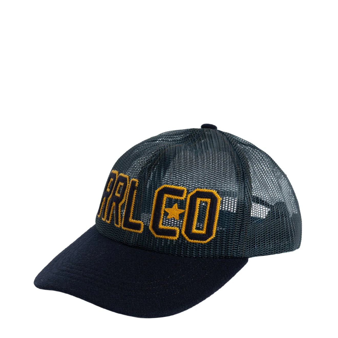 RRL By Ralph Felt-Bill Mesh Trucker Cap Navy - Image 2