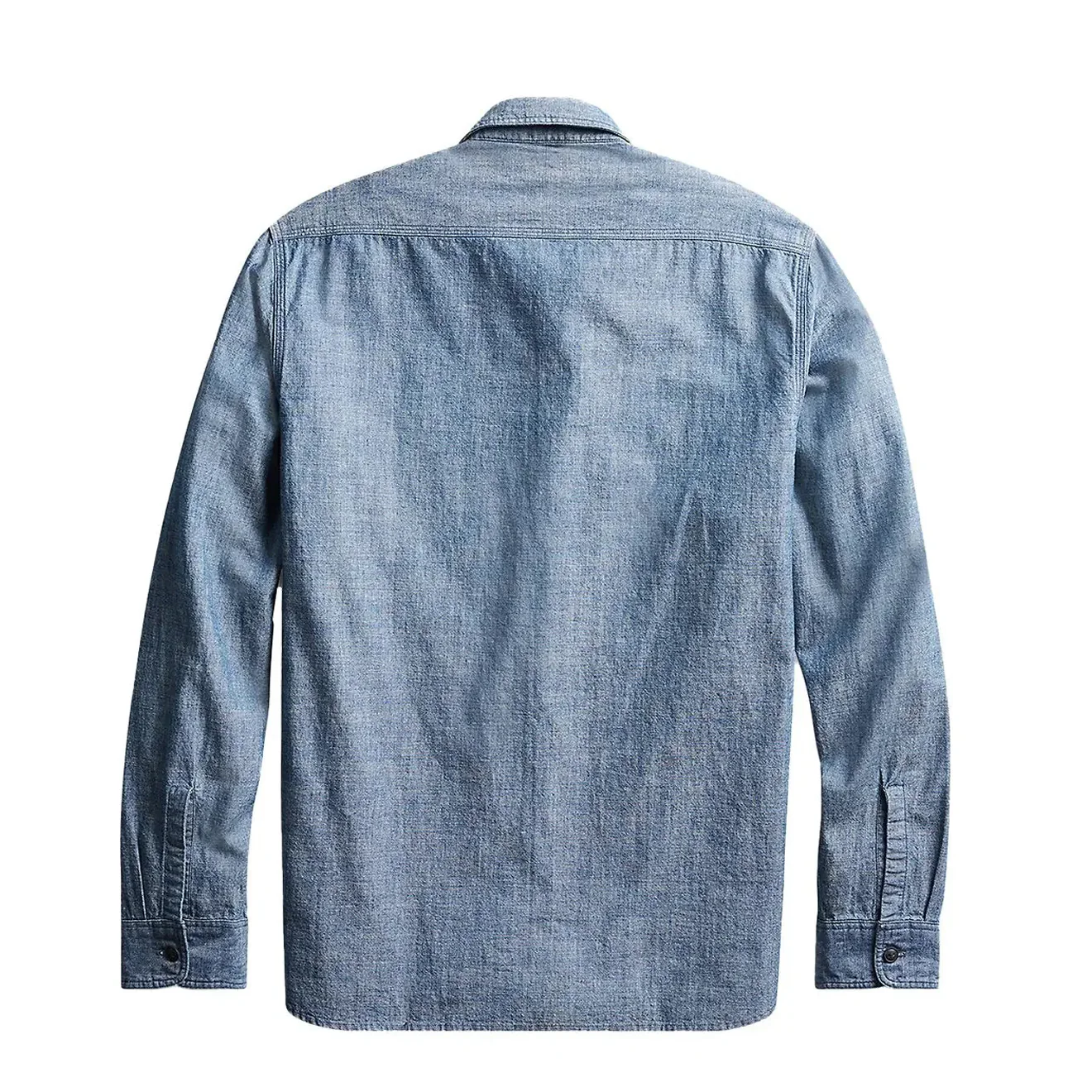 RRL by Ralph Lauren Cameron Workshirt Chambray L/S Rinse - Image 2
