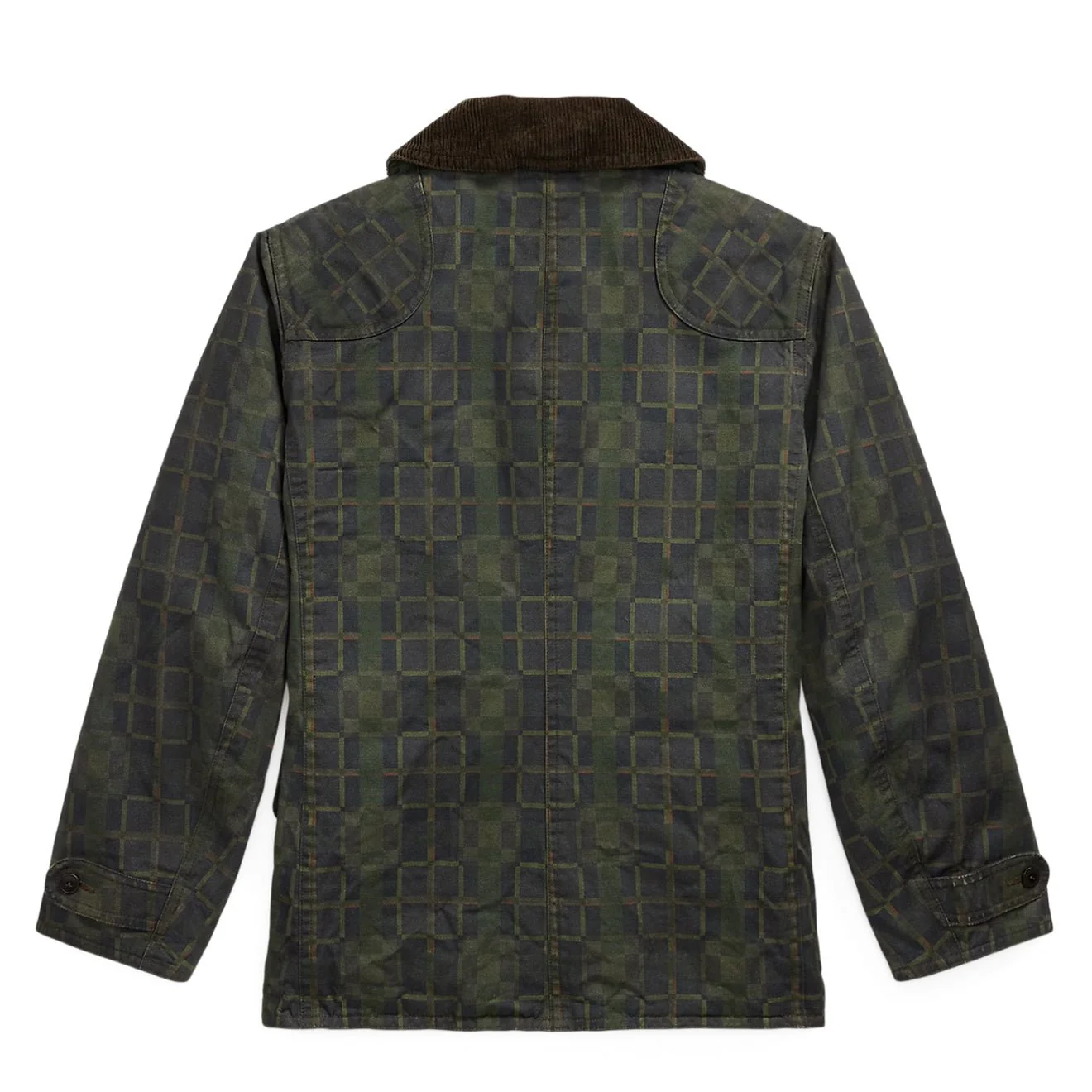 RRL By Ralph Lauren Check Print Oilcloth Jacket Navy Multi Plaid - Image 2