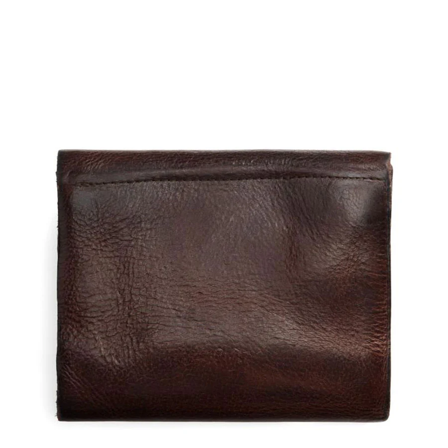 RRL by Ralph Lauren Concho Leather Envelope Wallet Dark Brown - Image 2