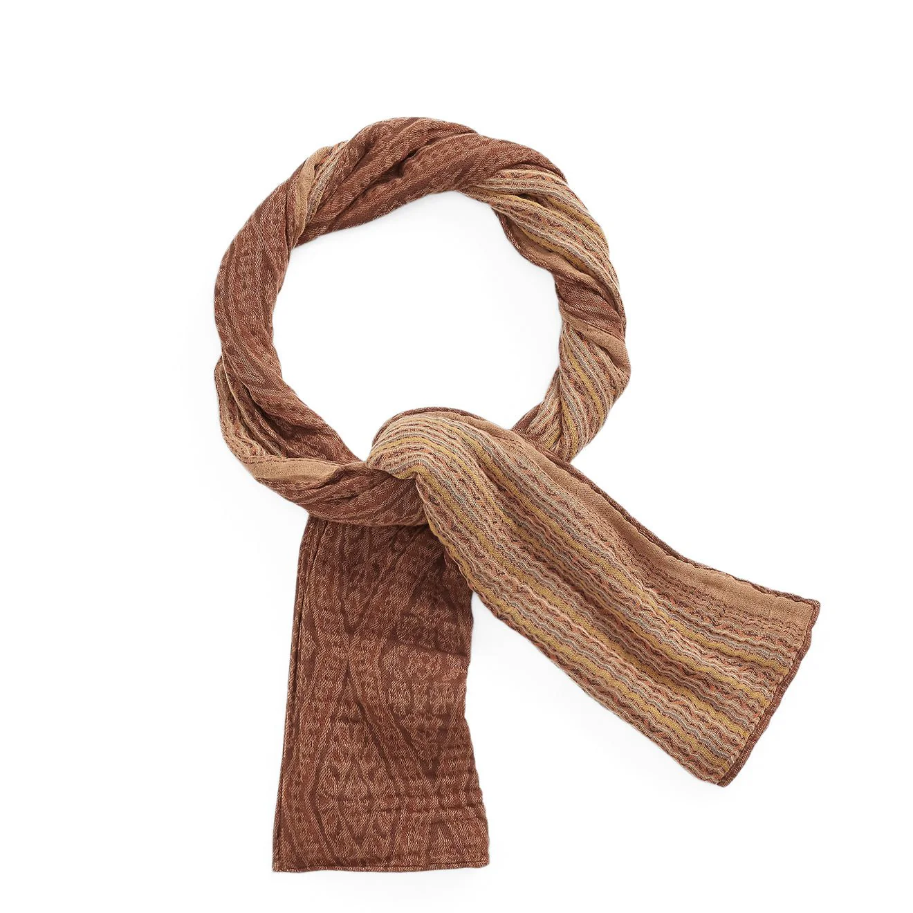 RRL By Ralph Lauren Double-Faced Cotton Jacquard Scarf Red Multi - Image 2