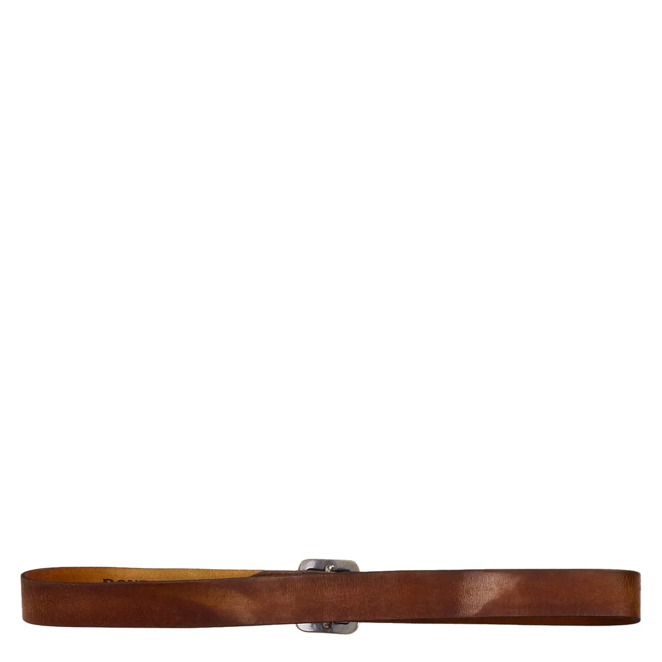 RRL by Ralph Lauren Hand-Burnished Leather Belt Mid Brown - Image 3