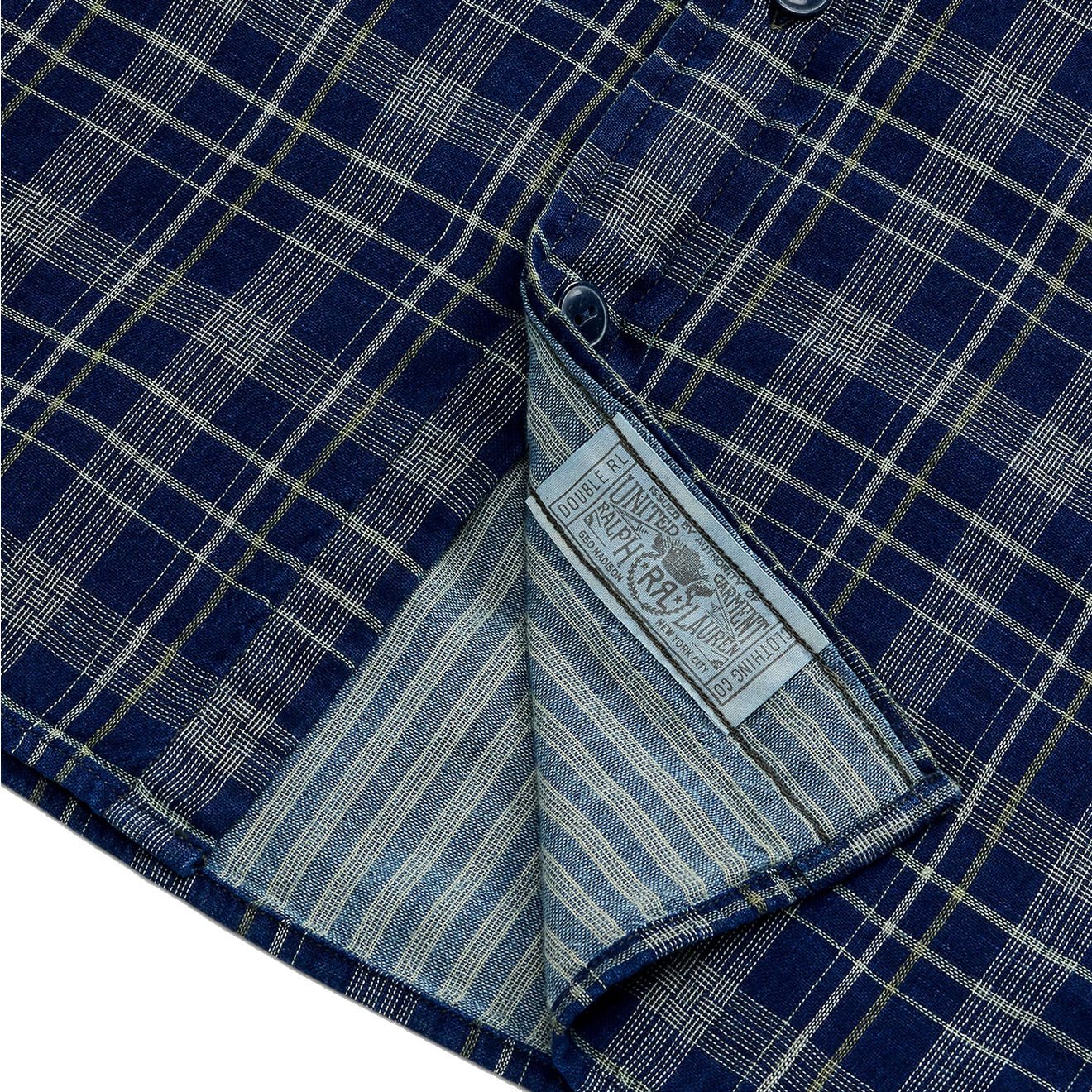 RRL By Ralph Lauren Indigo Plaid Double-Faced Workshirt Indigo Plaid/Strip - Image 3
