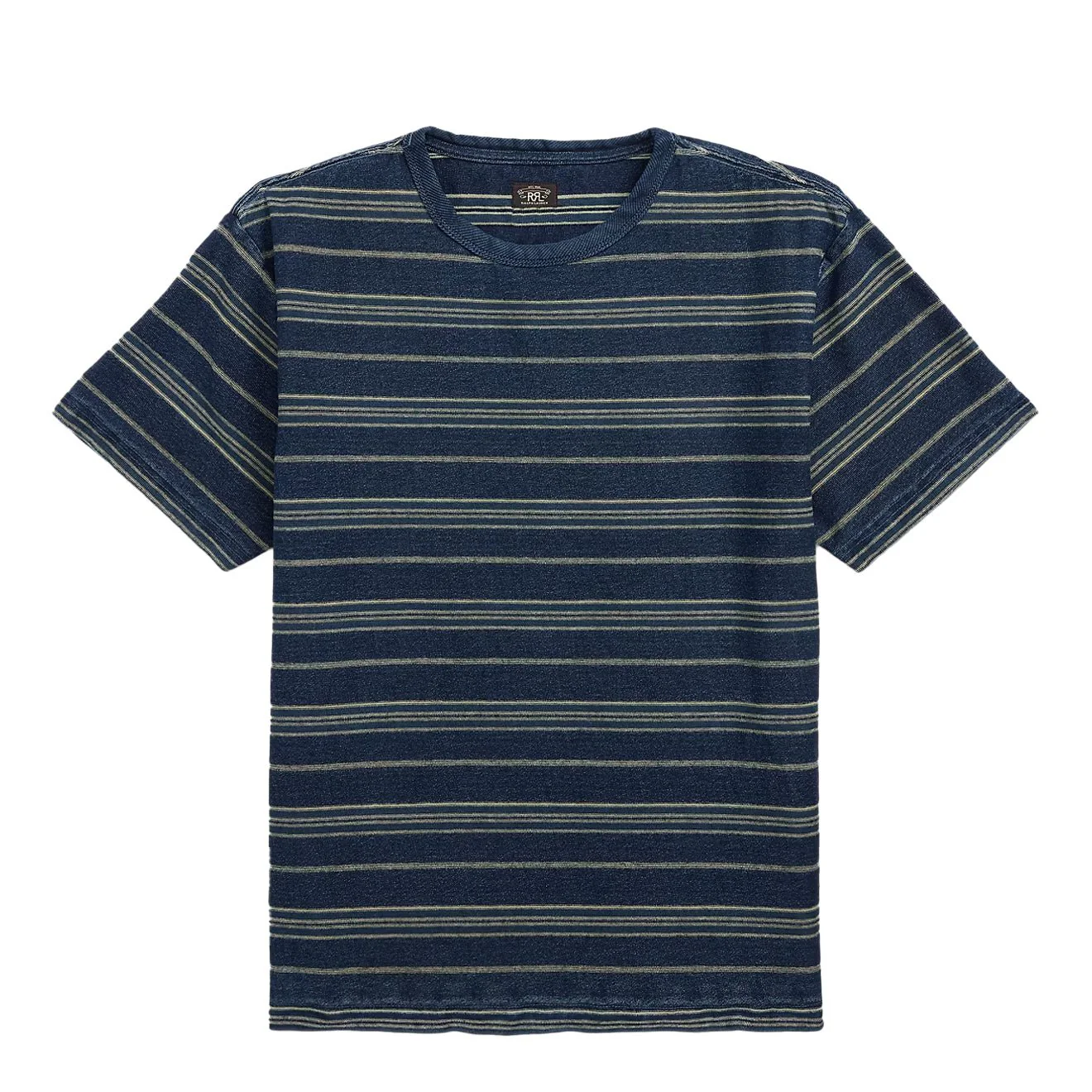 RRL By Ralph Lauren Indigo Striped Jersey T Shirt Indigo / Multi