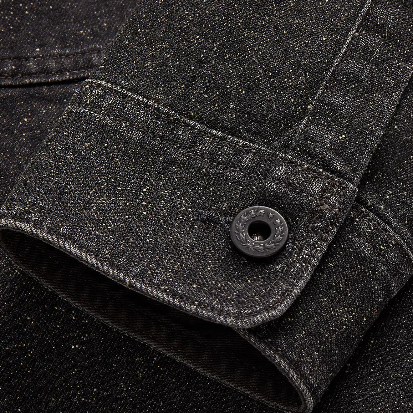 RRL by Ralph Lauren Jaspe Denim Shirt Jacket Black - Image 3