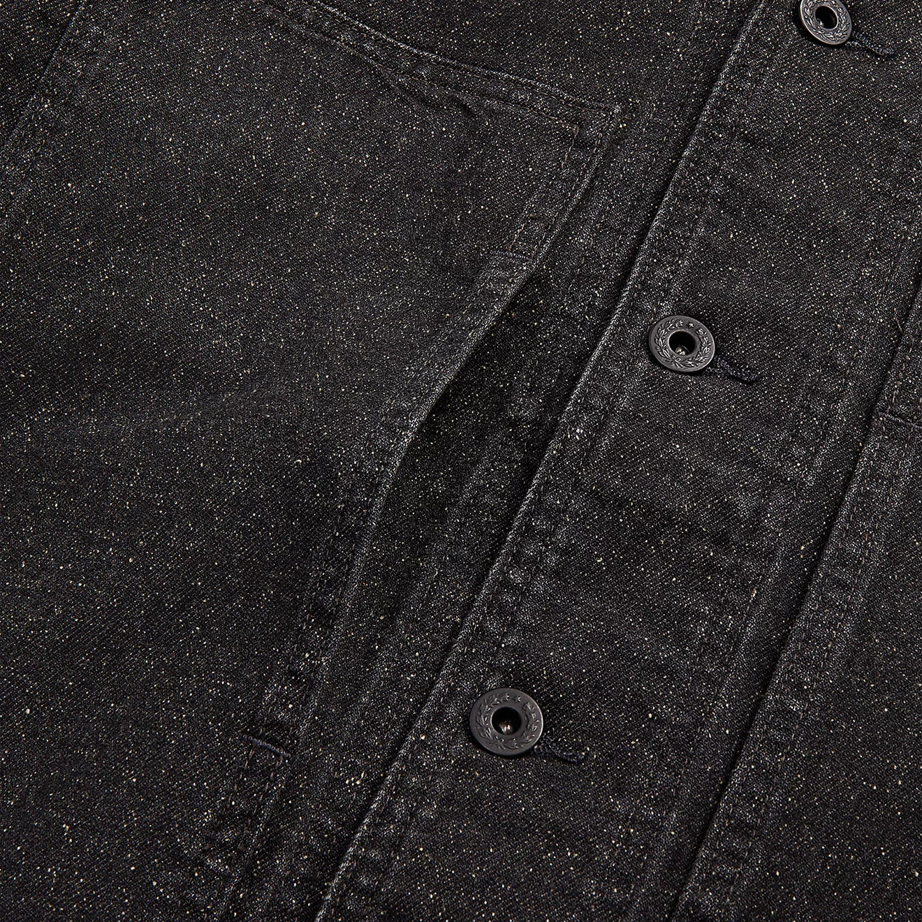 RRL by Ralph Lauren Jaspe Denim Shirt Jacket Black - Image 4