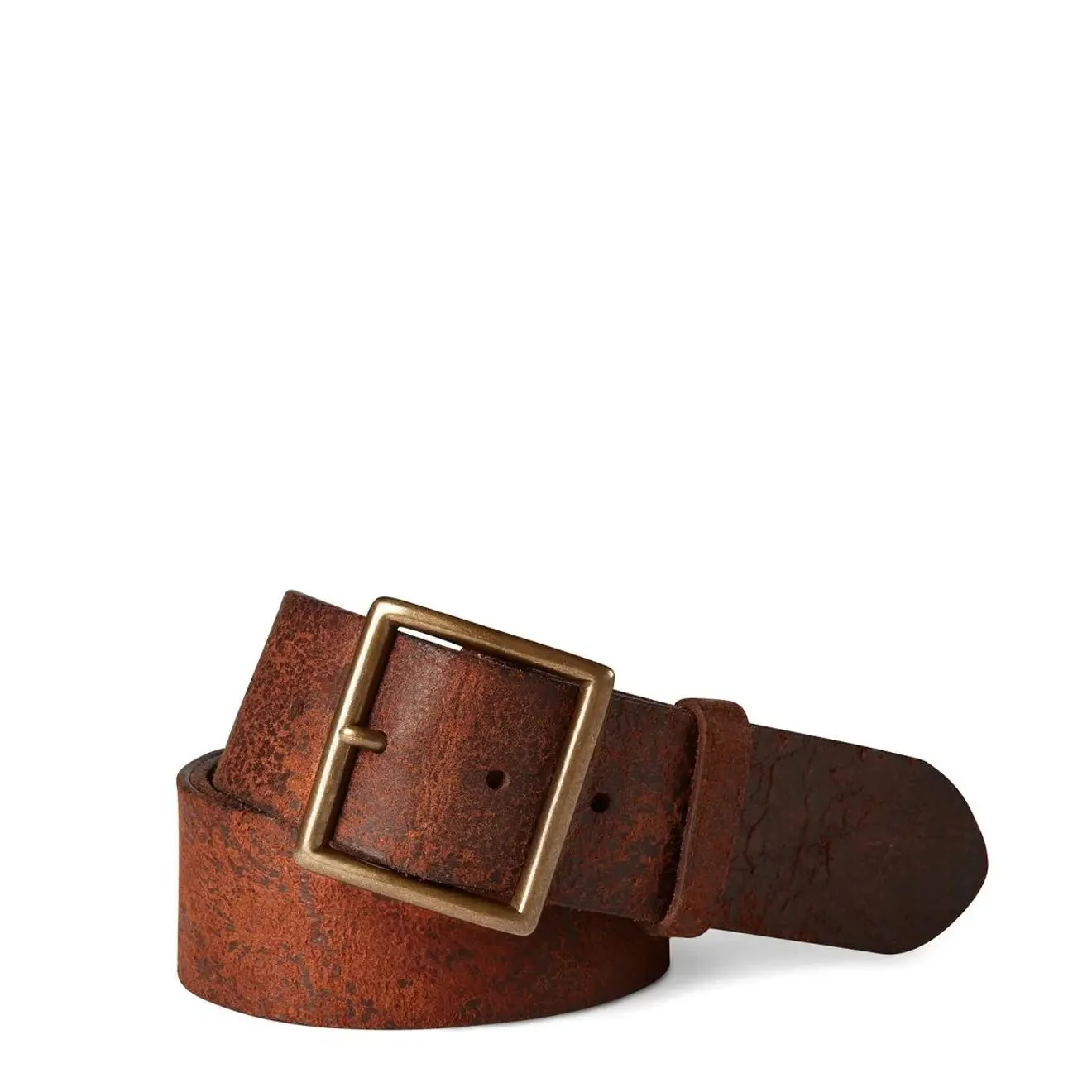 RRL by Ralph Lauren Jones Tumbled Leather Belt Tan - Image 3