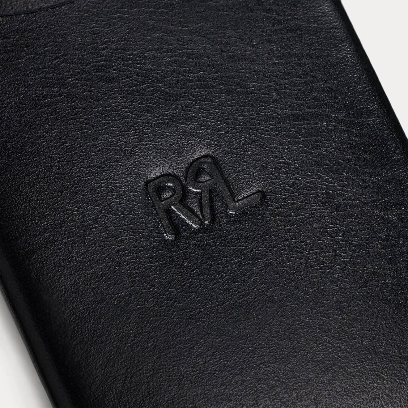 RRL By Ralph Lauren Leather Card Case Black Over Brown - Image 4