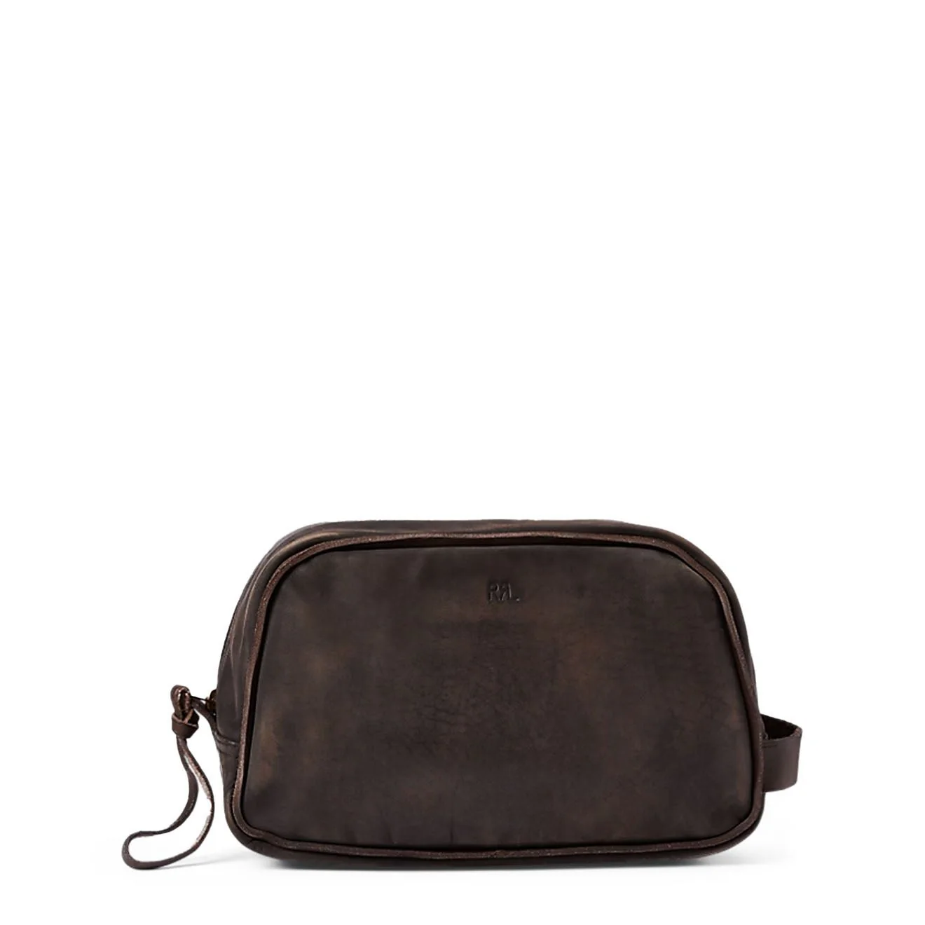 RRL By Ralph Lauren Leather Travel Case Dark Brown