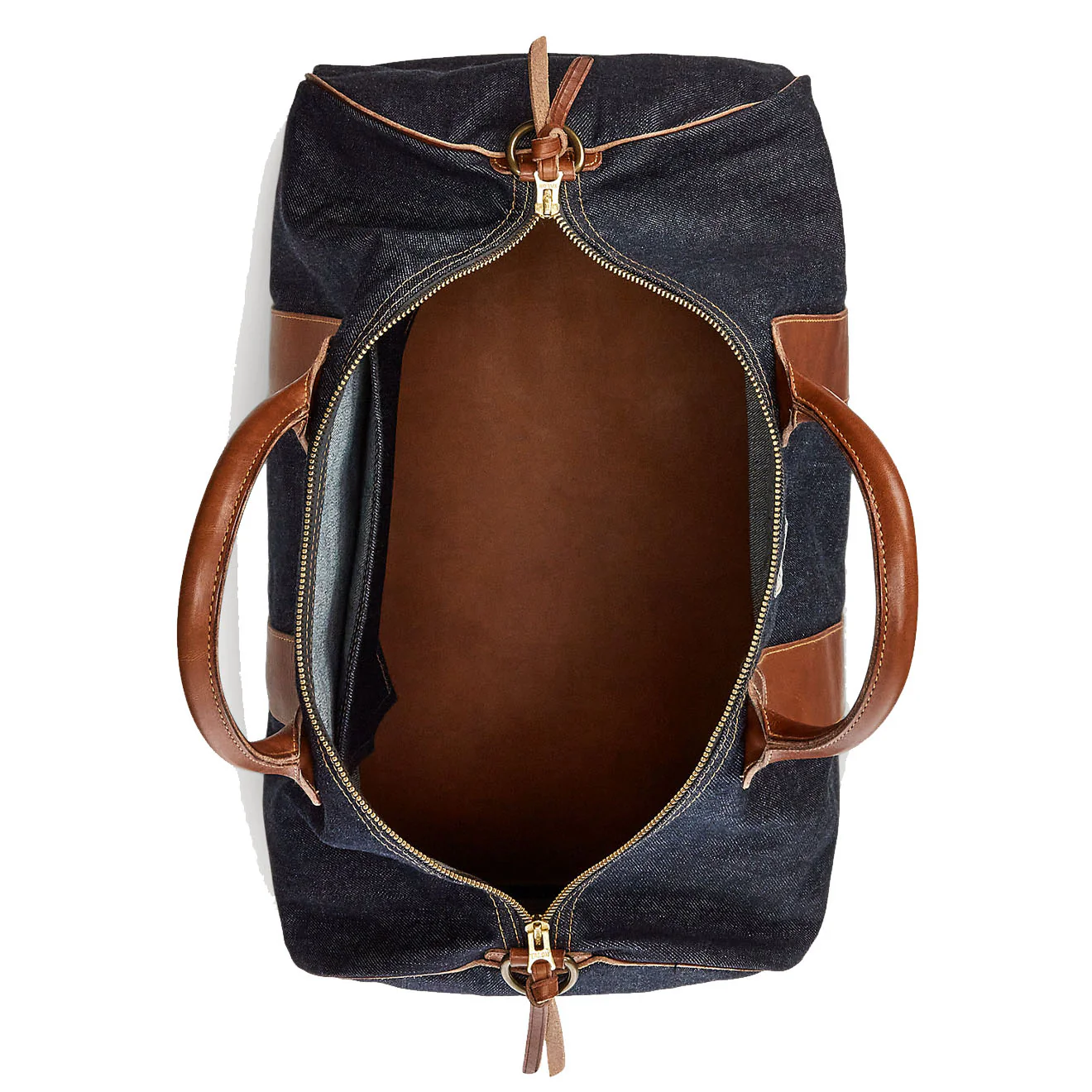 RRL by Ralph Lauren Leather-Trim Denim Duffel Indigo - Image 4