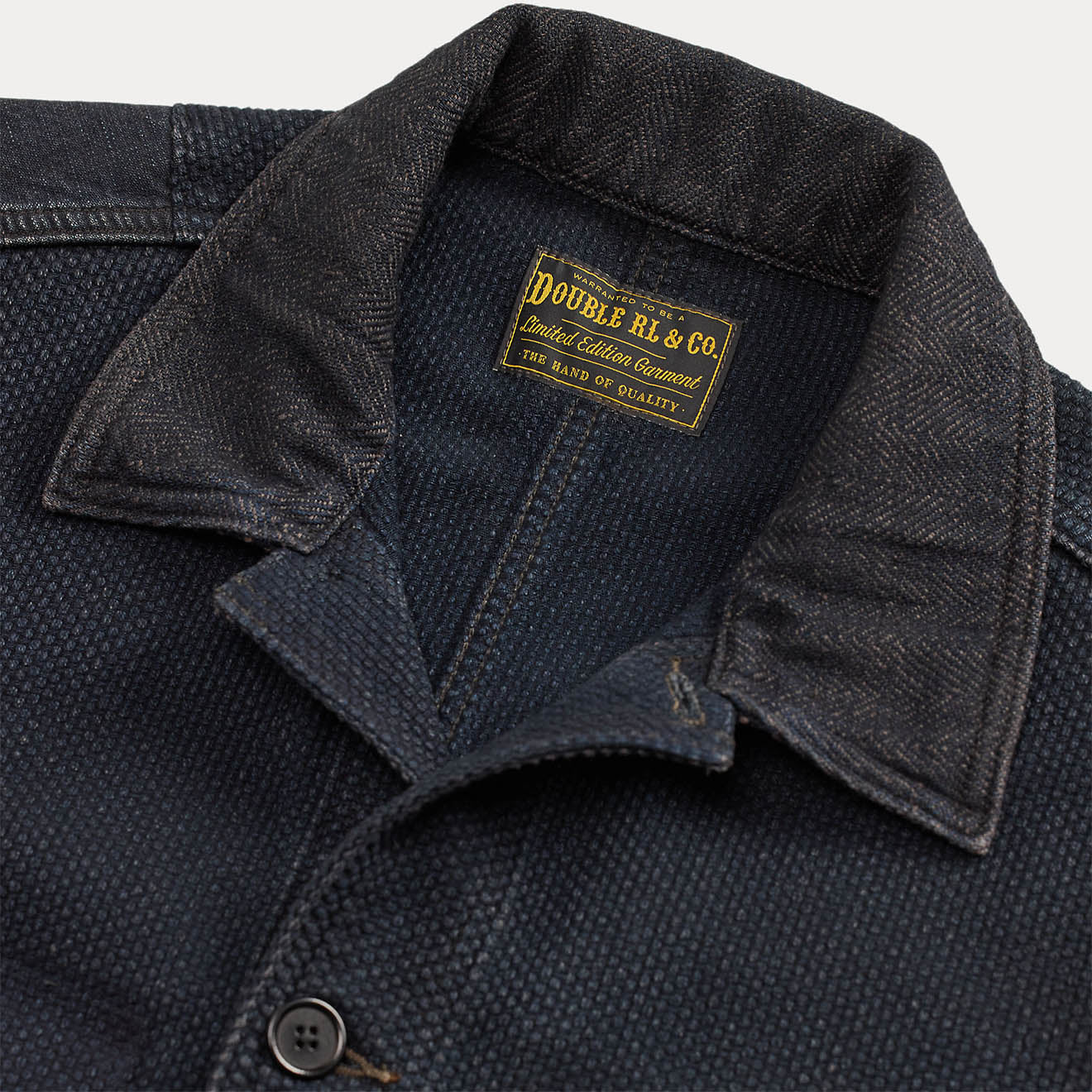 RRL By Ralph Lauren Limited Edition Patchwork Jacket Indigo - Image 3